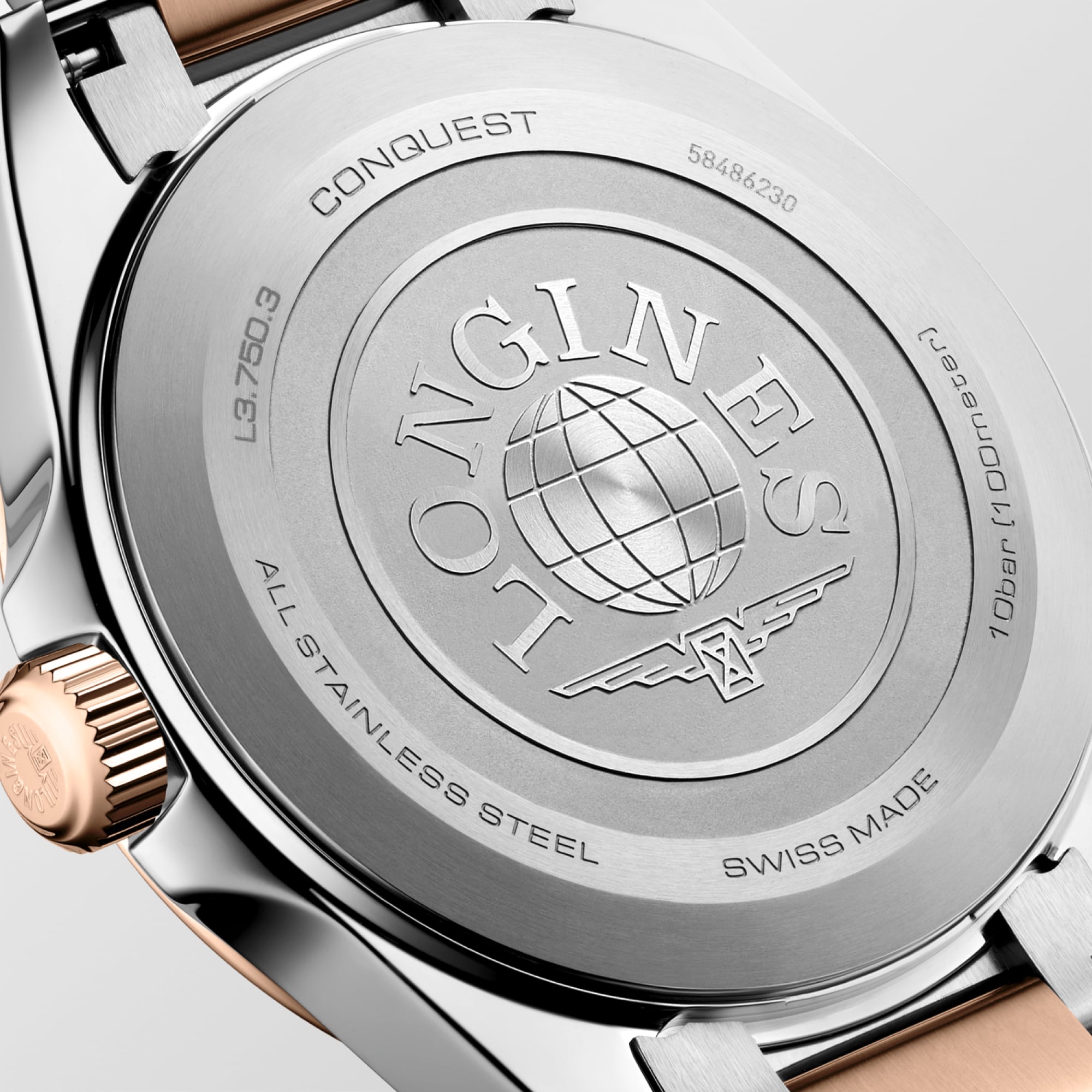 コンクエスト | Ø 38.00 mm, ブルー サンドブラスト仕上げ | L3.750.3
