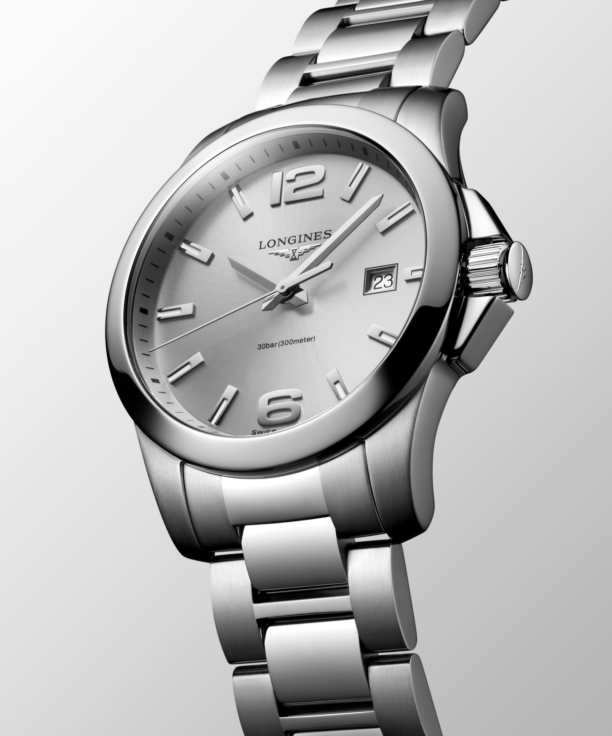 Longines CONQUEST al quarzo acciaio inossidabile Watch - L3.759.4.76.6