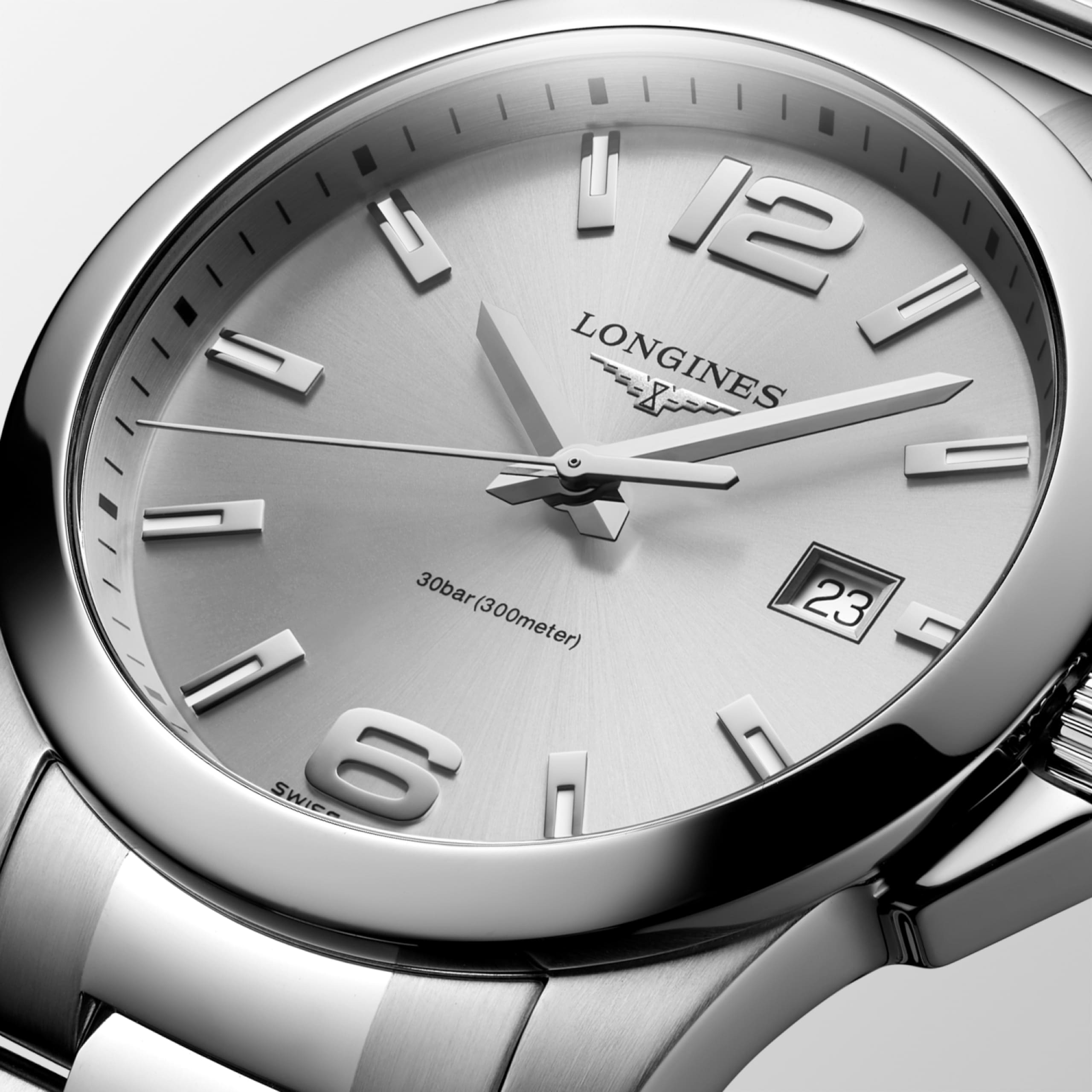 Longines CONQUEST al quarzo acciaio inossidabile Watch - L3.759.4.76.6