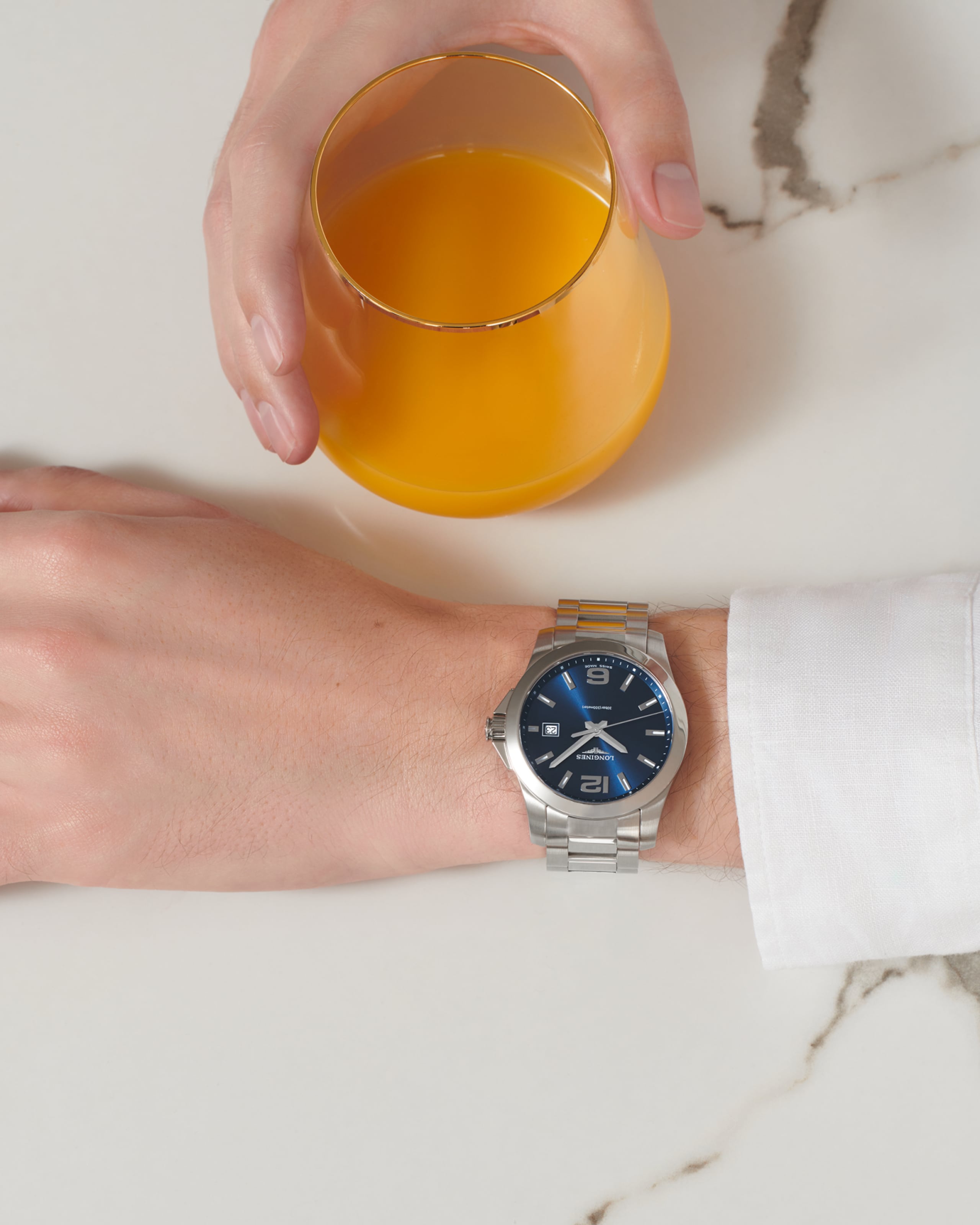 Longines CONQUEST Кварц Нержавеющая сталь Watch - L3.759.4.96.6