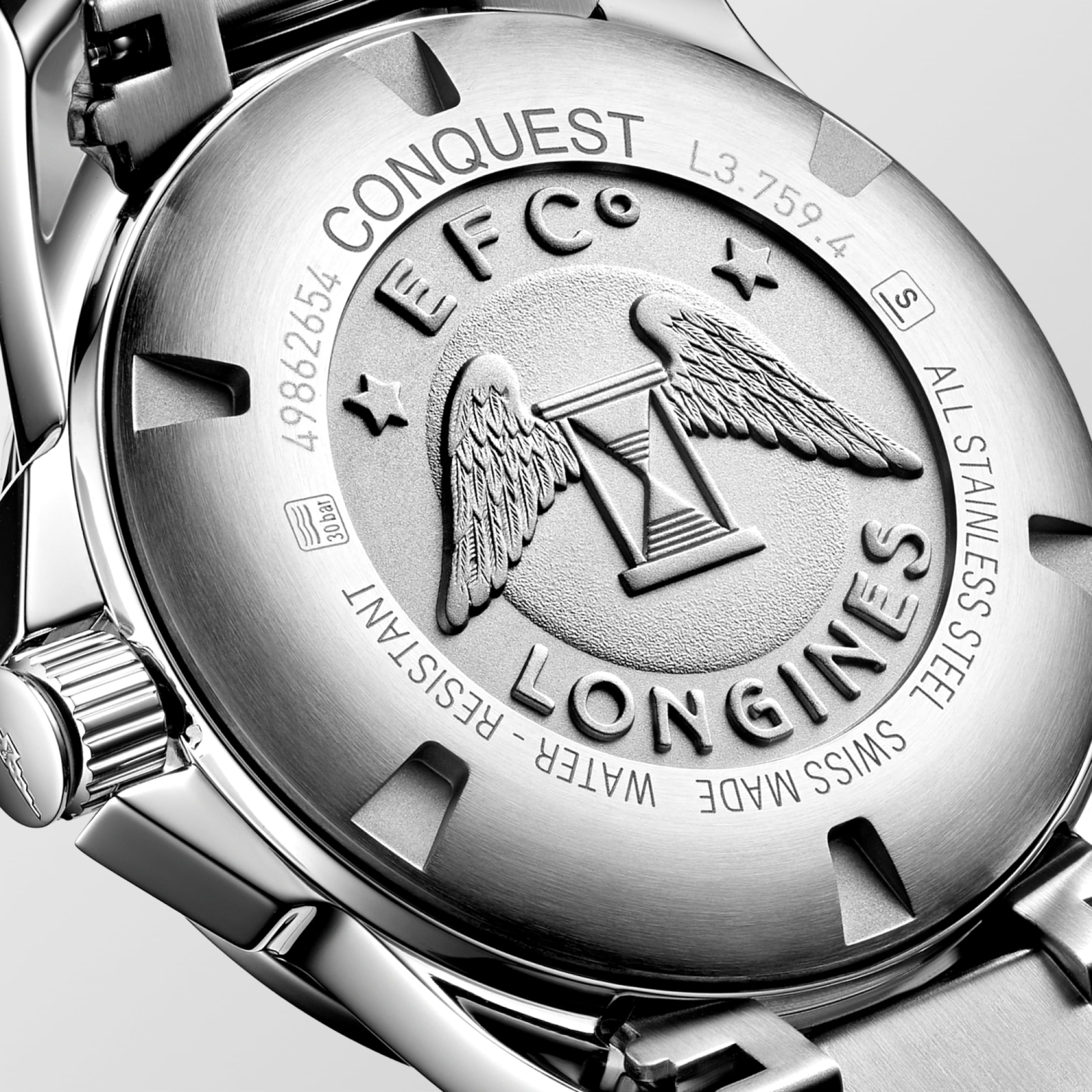 Longines CONQUEST Кварц Нержавеющая сталь Watch - L3.759.4.96.6