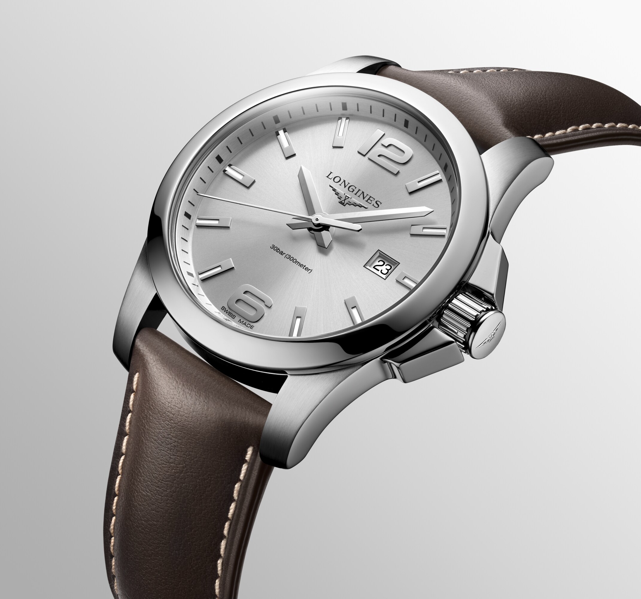 CONQUEST | Ø 43.00 mm, Sunray Silver | L3.760.4.76.5 | LONGINES SG