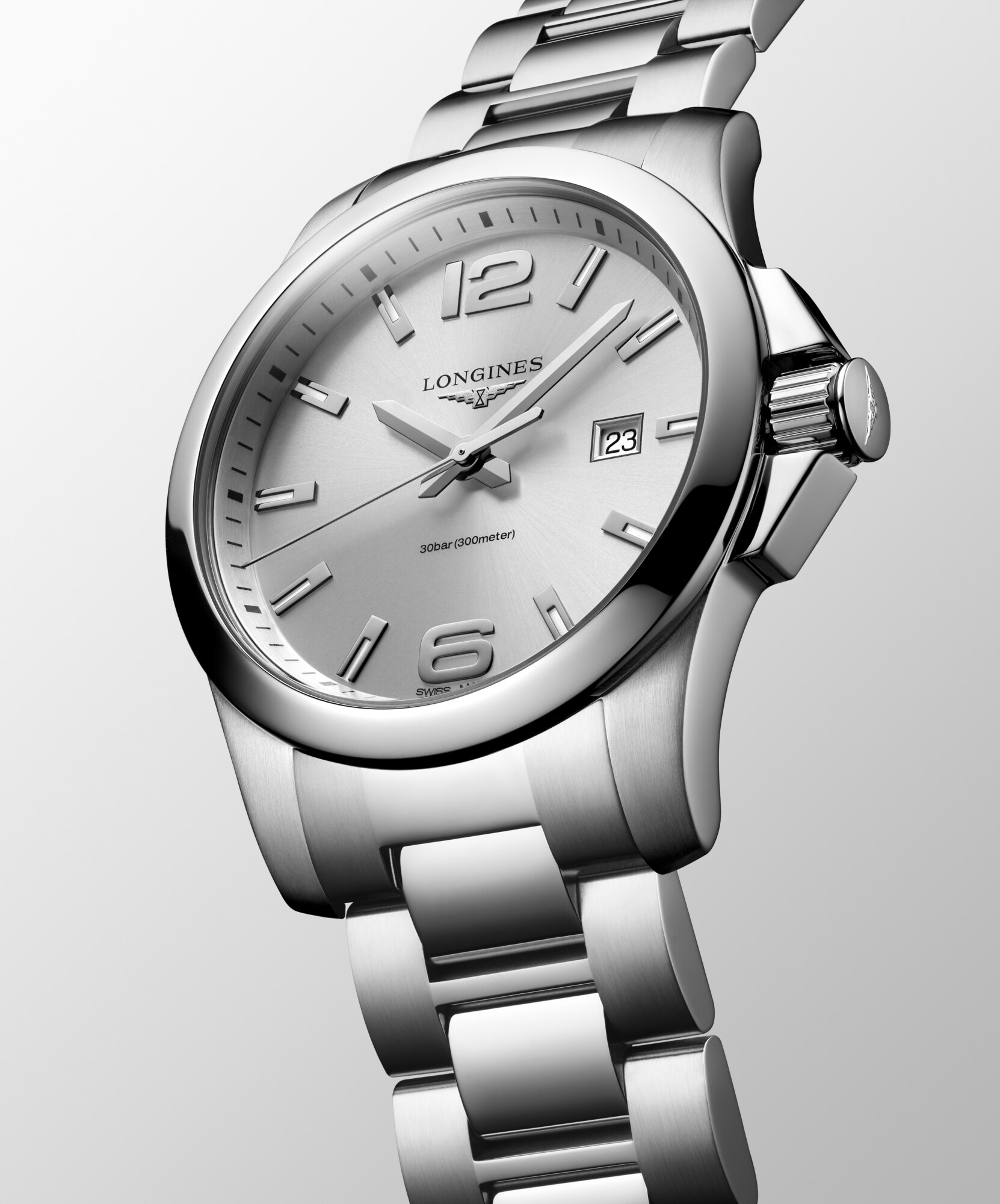CONQUEST | Ø 43.00 mm, Sunray Silver | L3.760.4.76.6 | LONGINES US