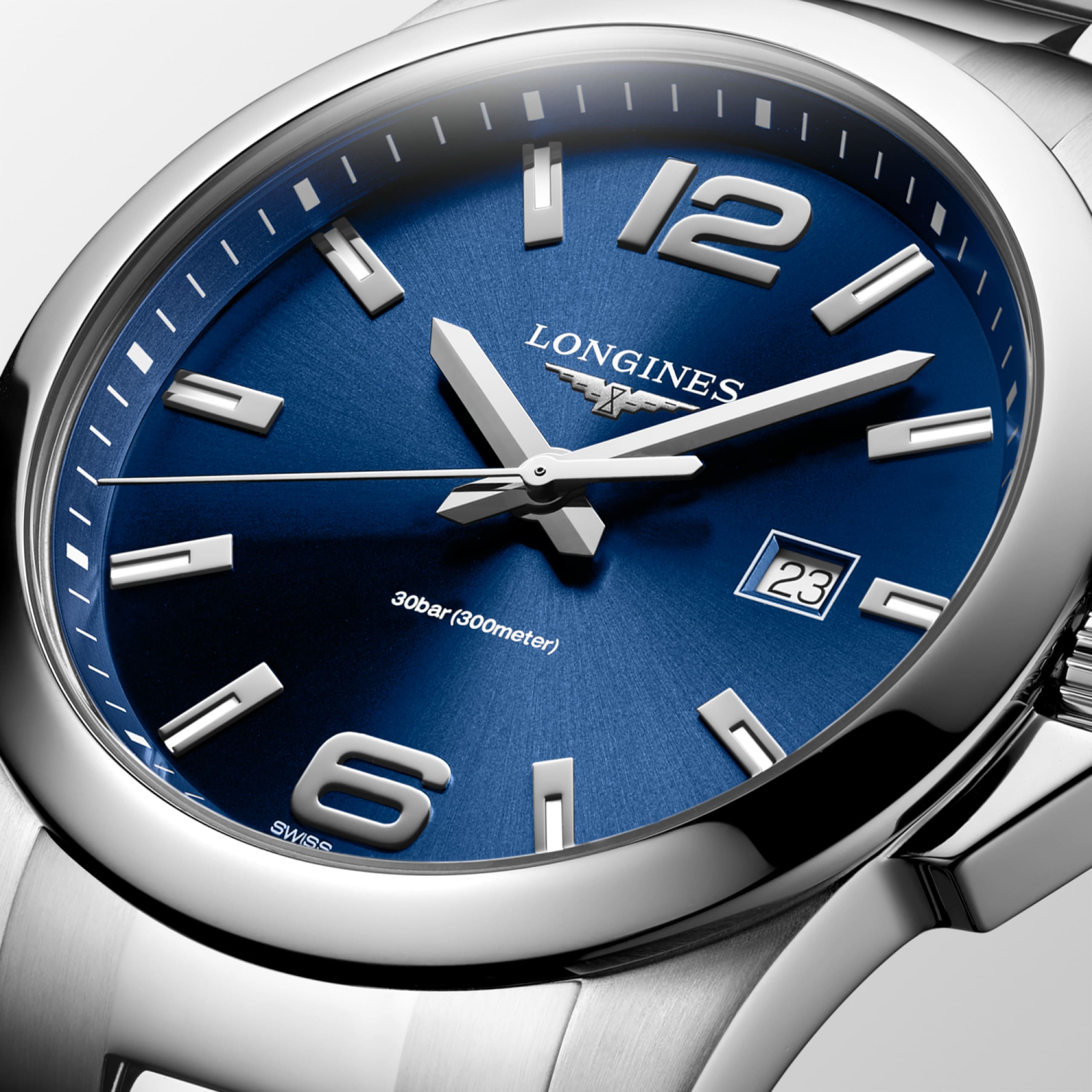 Longines CONQUEST al quarzo acciaio inossidabile Watch - L3.760.4.96.6