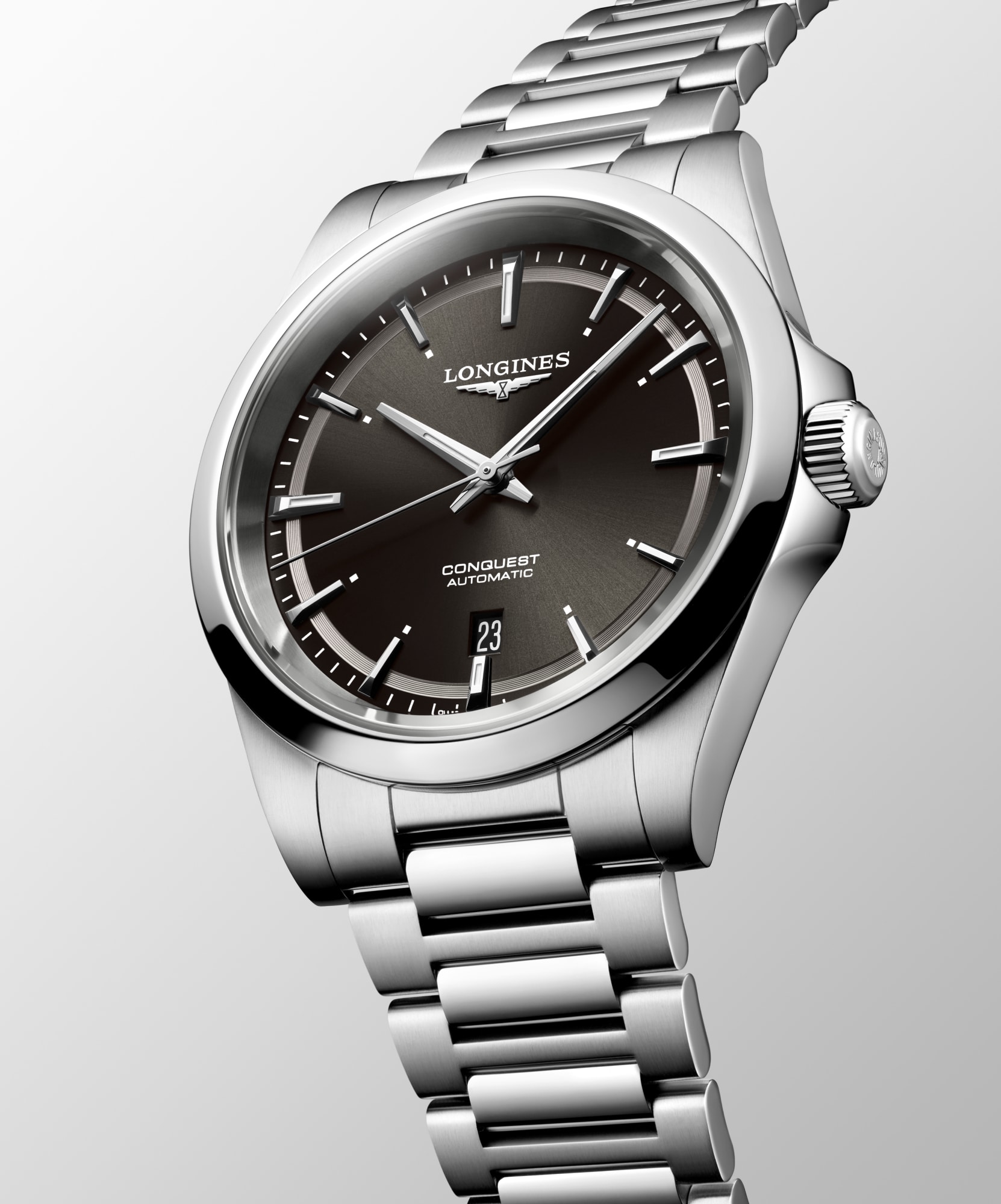 コンクエスト | Ø 41.00 mm, ブラック「サンレイ」 | L3.830.4.52.6