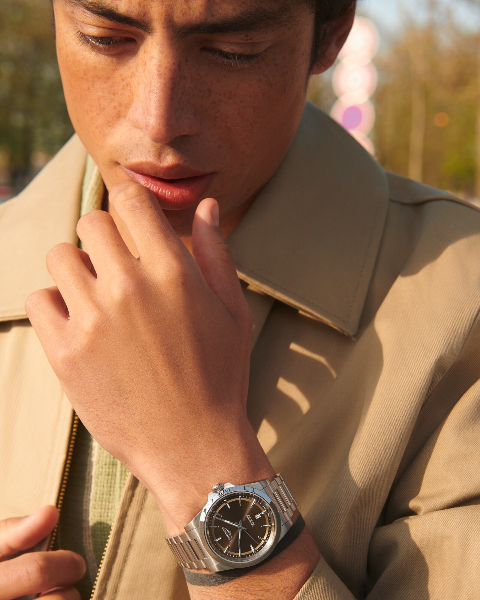Conquest Automatic watch 41mm Sunray brown, L38304626