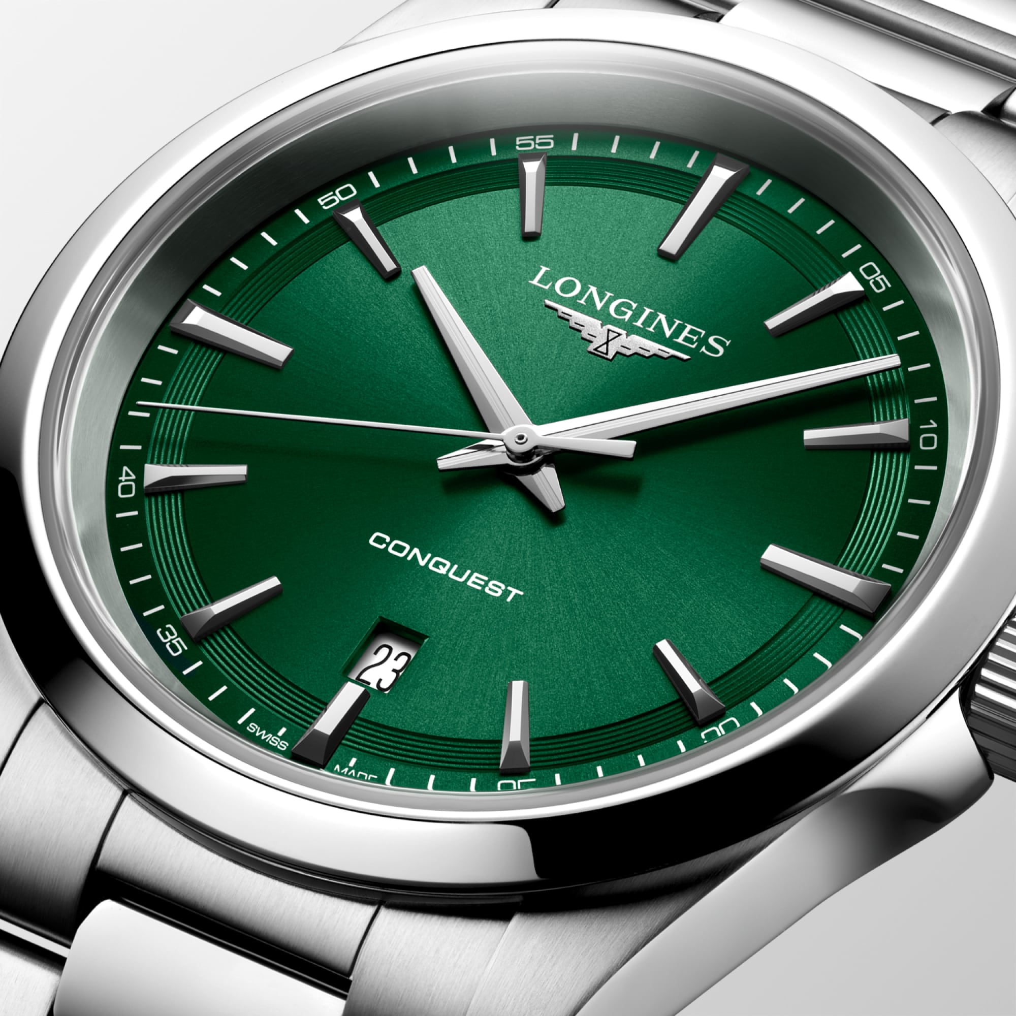 CONQUEST | Ø 41.00 mm, Sunray Green | L3.860.4.09.6 | LONGINES US