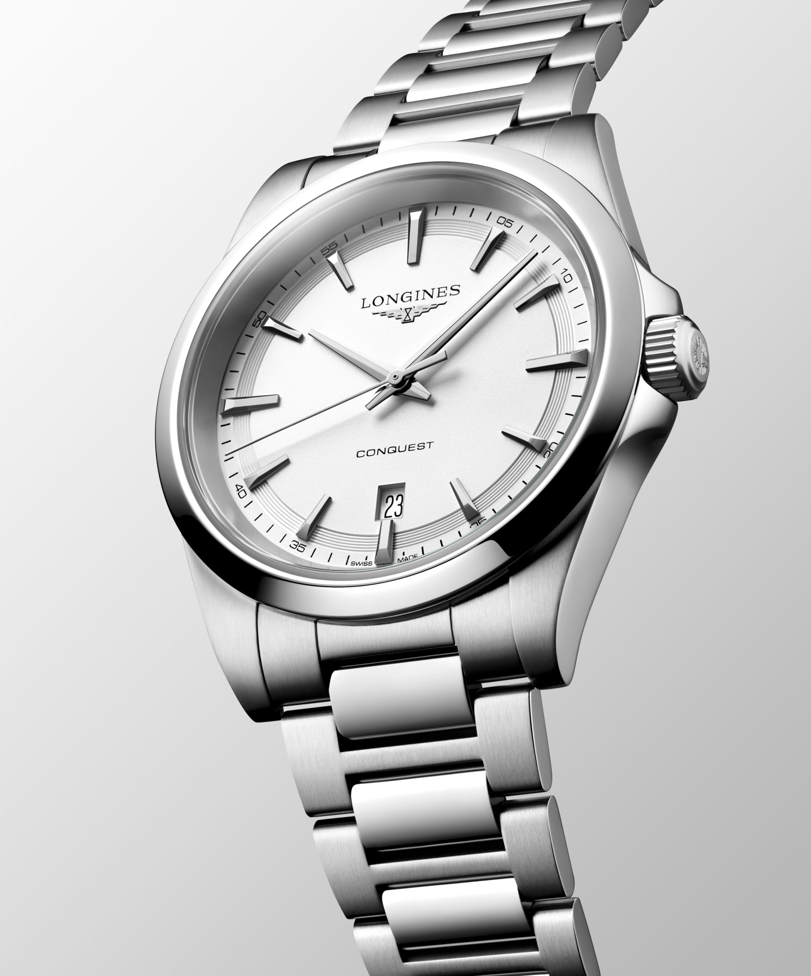 CONQUEST | Ø 41.00 mm, White Sandblasted | L3.860.4.12.6 | LONGINES US