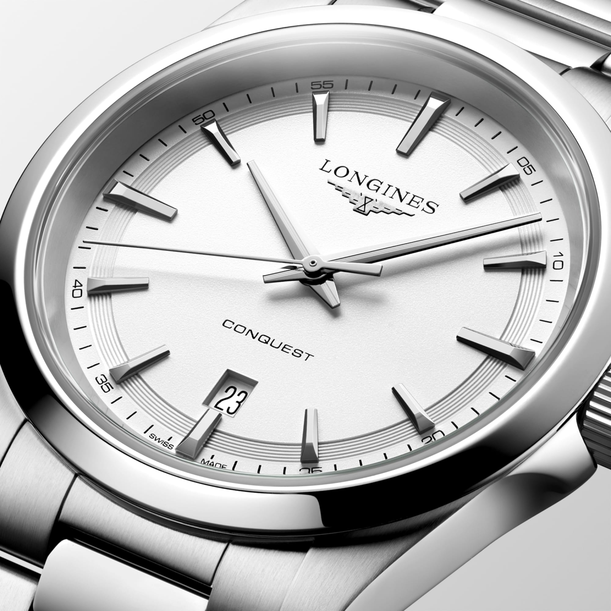 CONQUEST | Ø 41.00 mm, White Sandblasted | L3.860.4.12.6 | LONGINES US