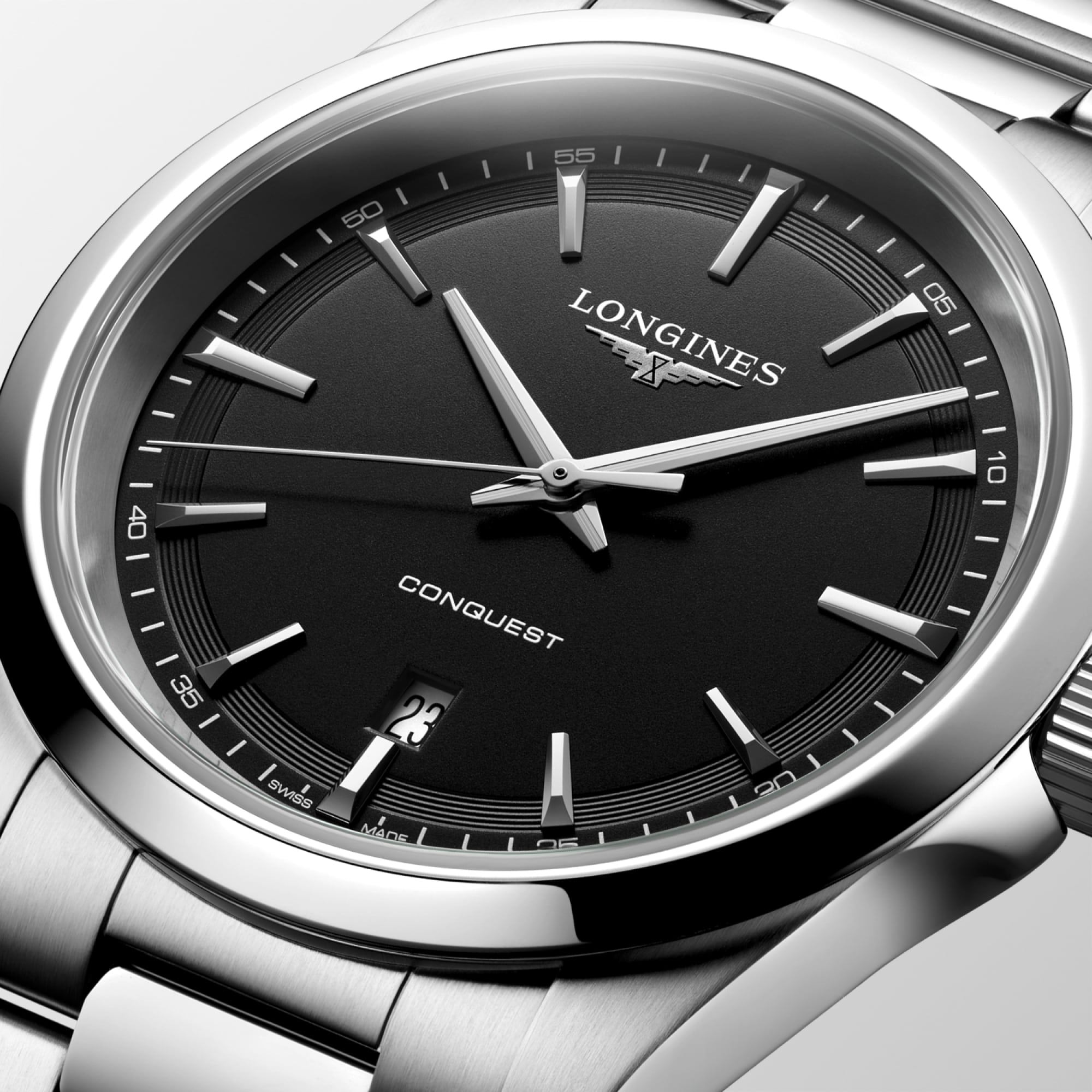 コンクエスト | Ø 41.00 mm, ブラック サンドブラスト仕上げ | L3