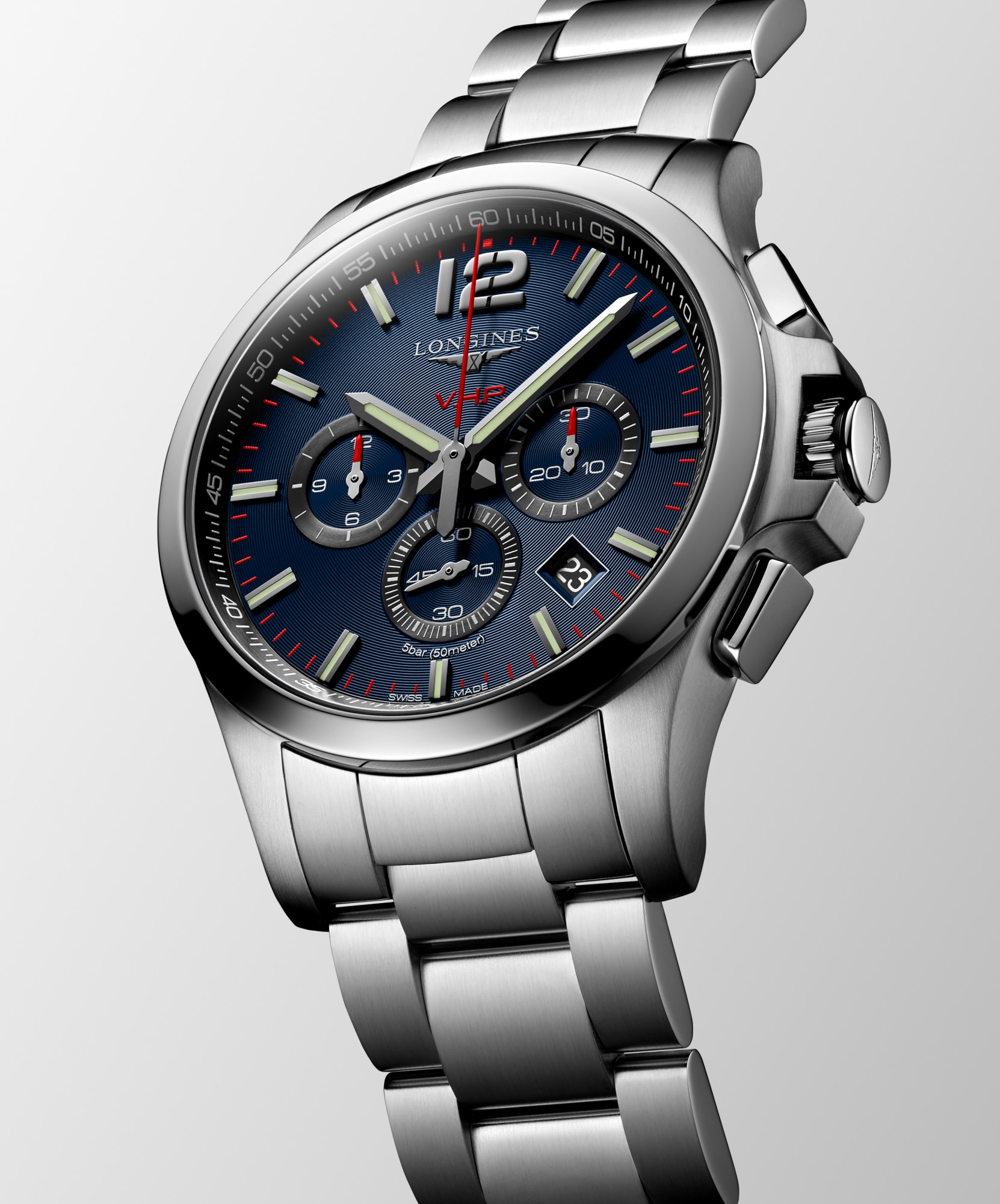 CONQUEST V.H.P. | Ø 44.00 mm, Azul Grabado | L3.727.4.96.6
