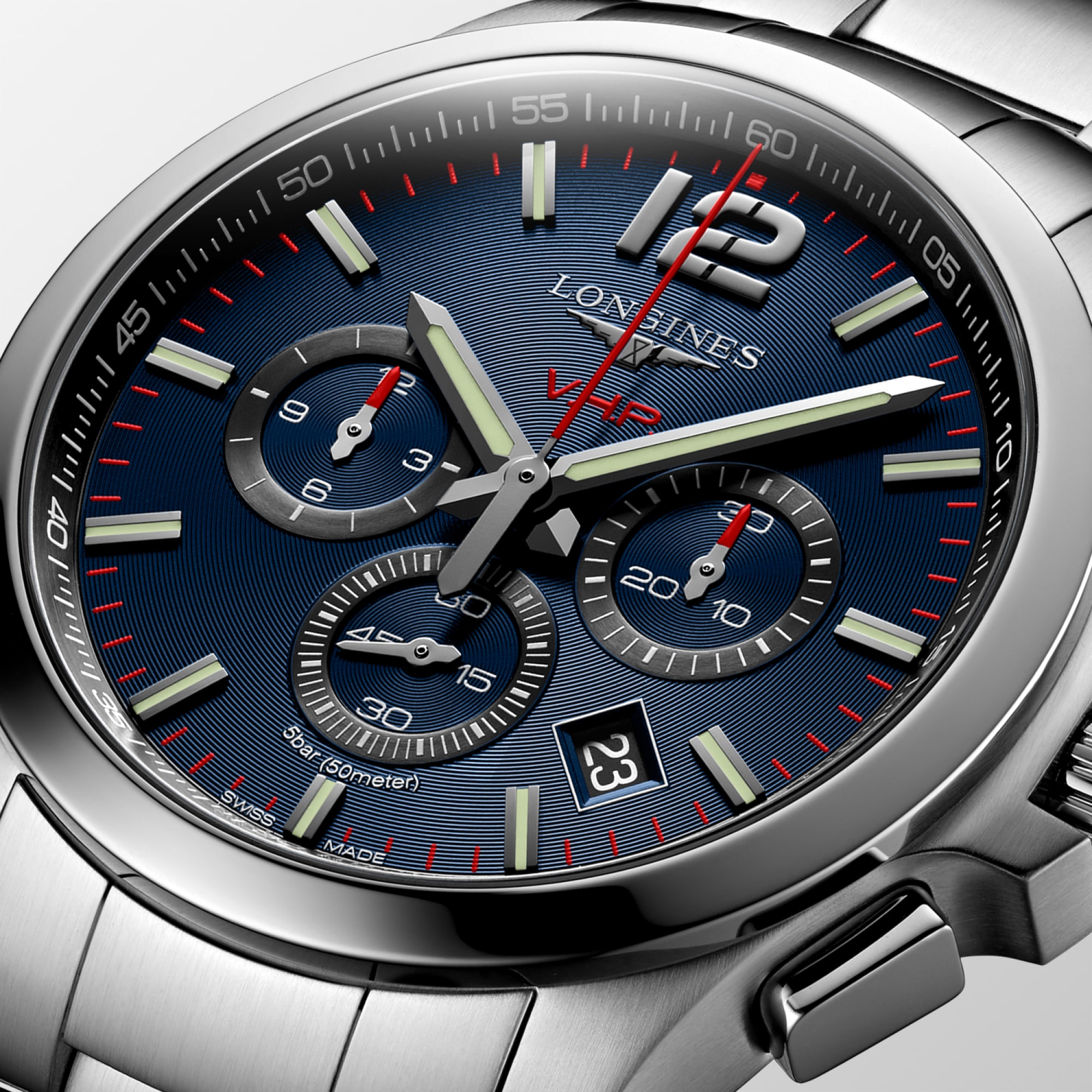CONQUEST V.H.P. | Ø 44.00 mm, Azul Grabado | L3.727.4.96.6