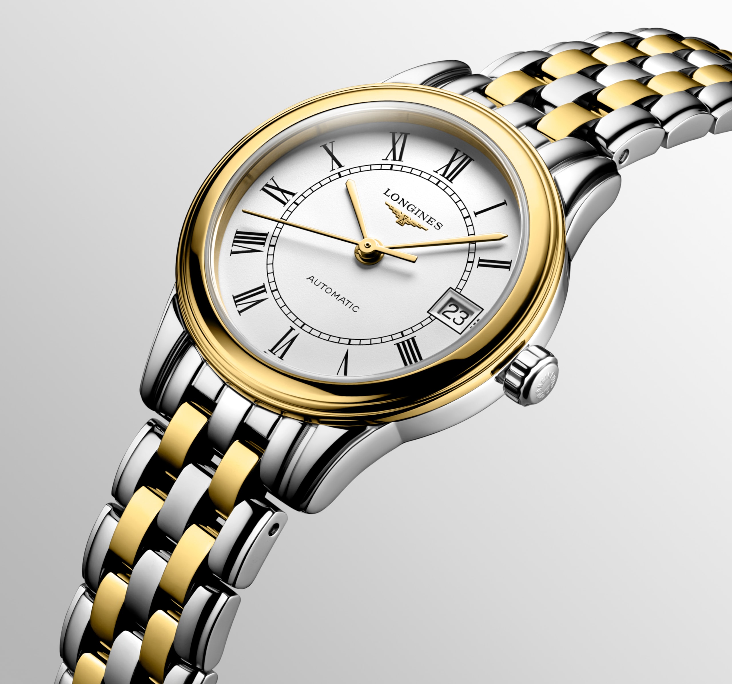 Longines FLAGSHIP CLASSIC automatic stainless steel and yellow pvd coating Watch - L4.274.3.21.7