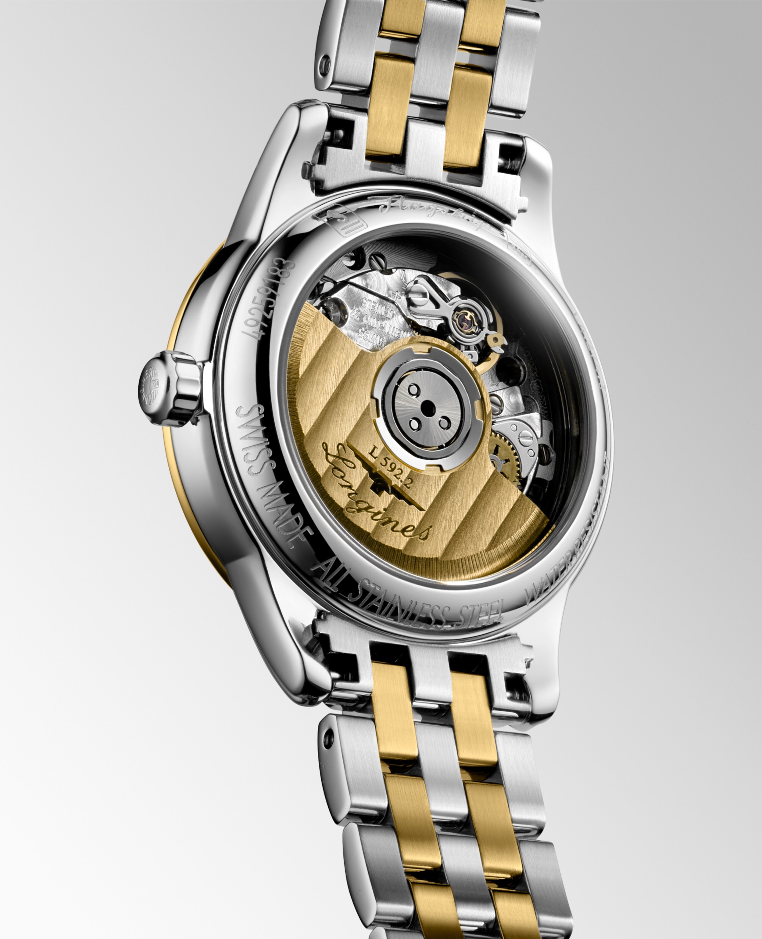 Longines FLAGSHIP CLASSIC Automatik Edelstahl und gelbe PVD-Beschichtung Watch - L4.274.3.37.7