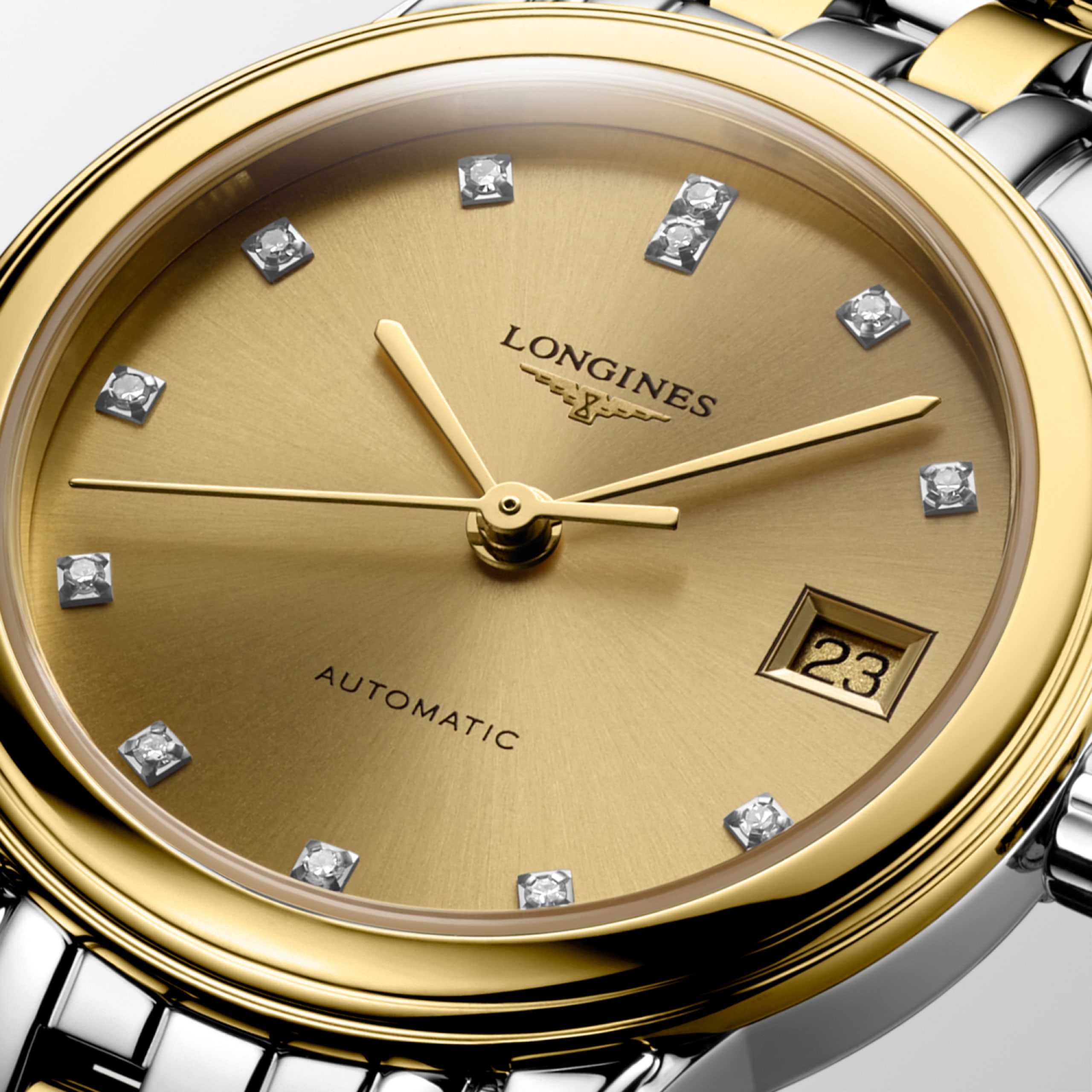 Longines FLAGSHIP CLASSIC automatico acciaio inossidabile e rivestimento pvd giallo Watch - L4.274.3.37.7