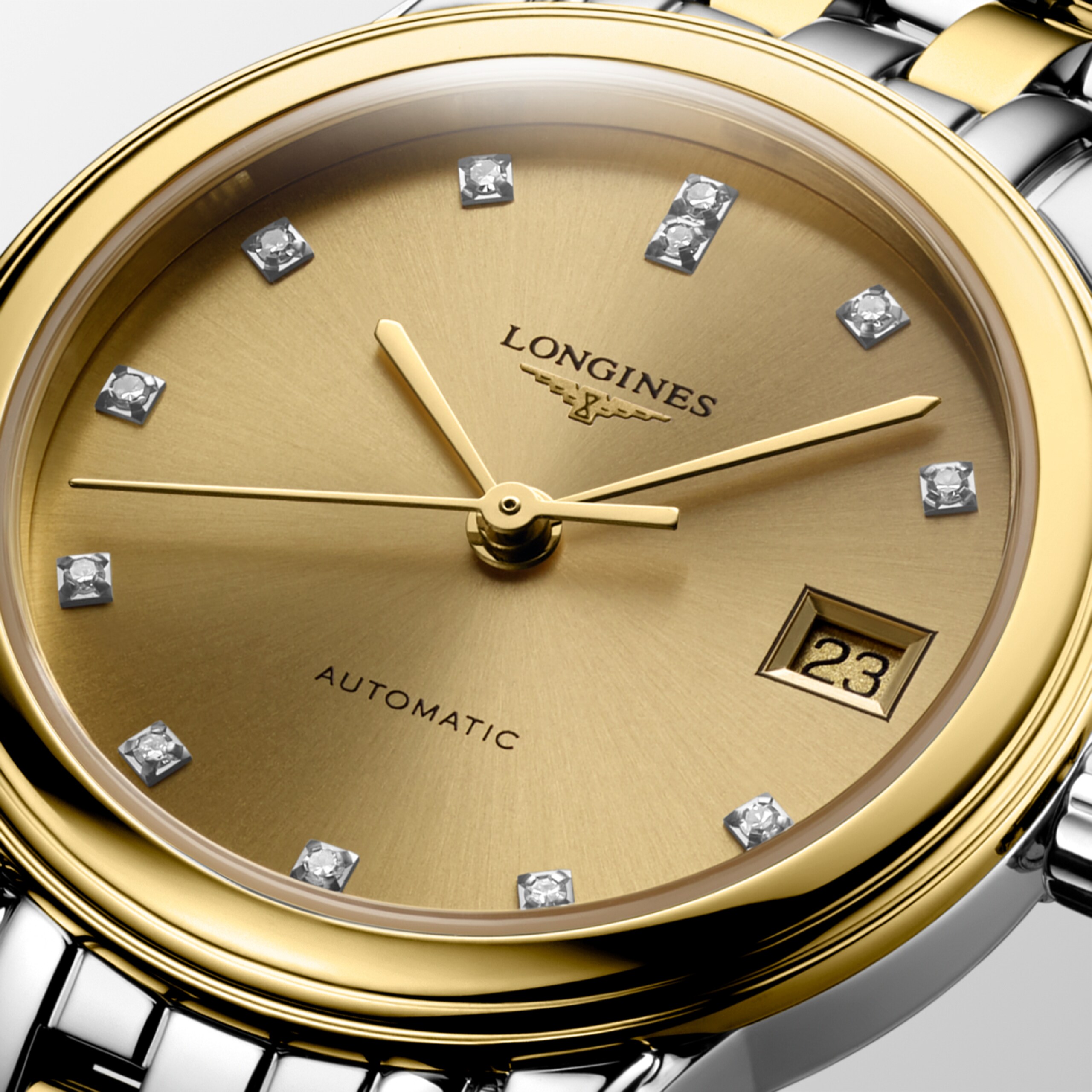 Longines FLAGSHIP CLASSIC Automatik Edelstahl und gelbe PVD-Beschichtung Watch - L4.274.3.37.7