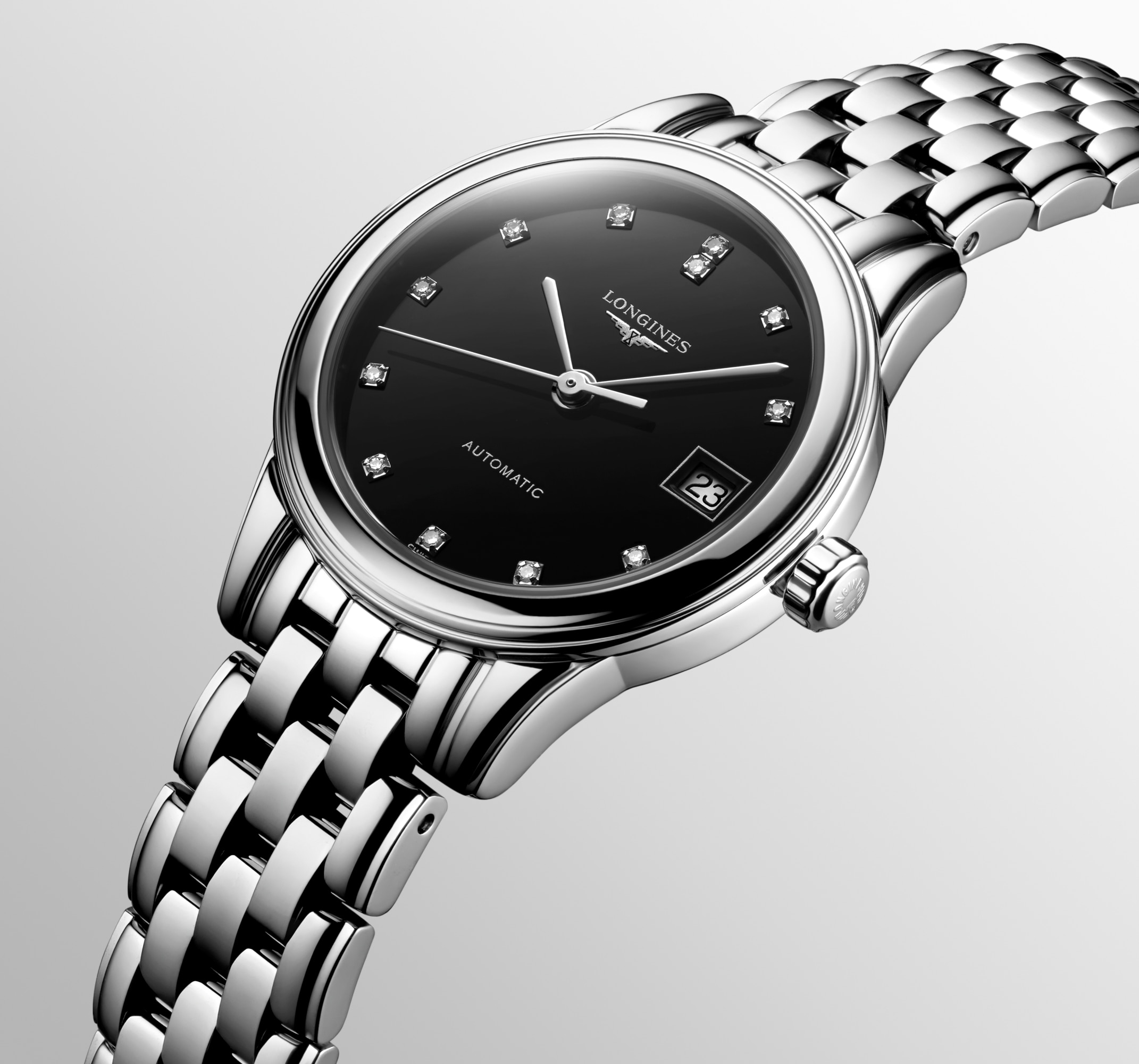 フラッグシップ クラシック 自動巻、ステンレススティール、ブラック