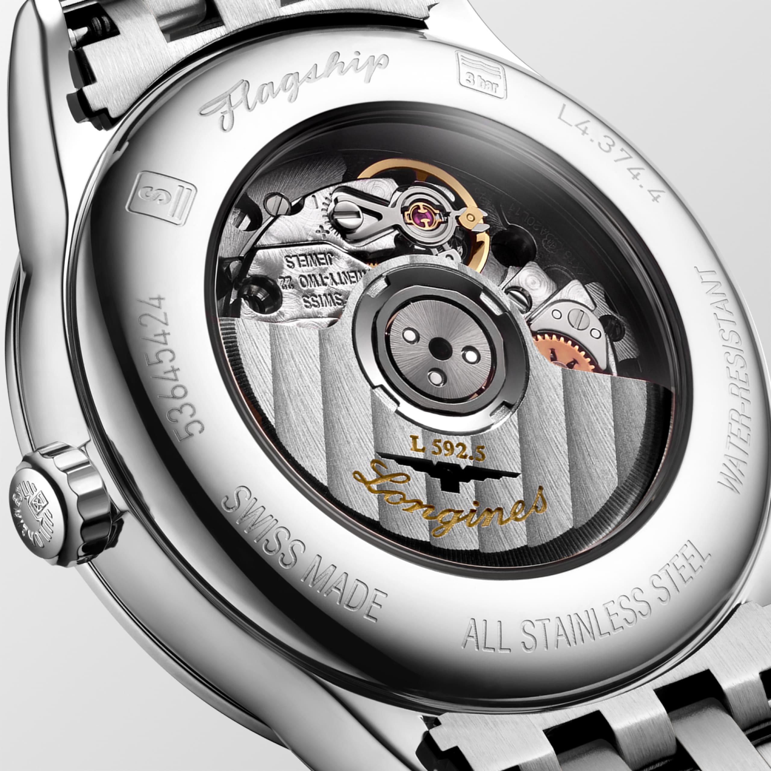 Longines FLAGSHIP CLASSIC automático acero inoxidable Watch - L4.374.4.59.6