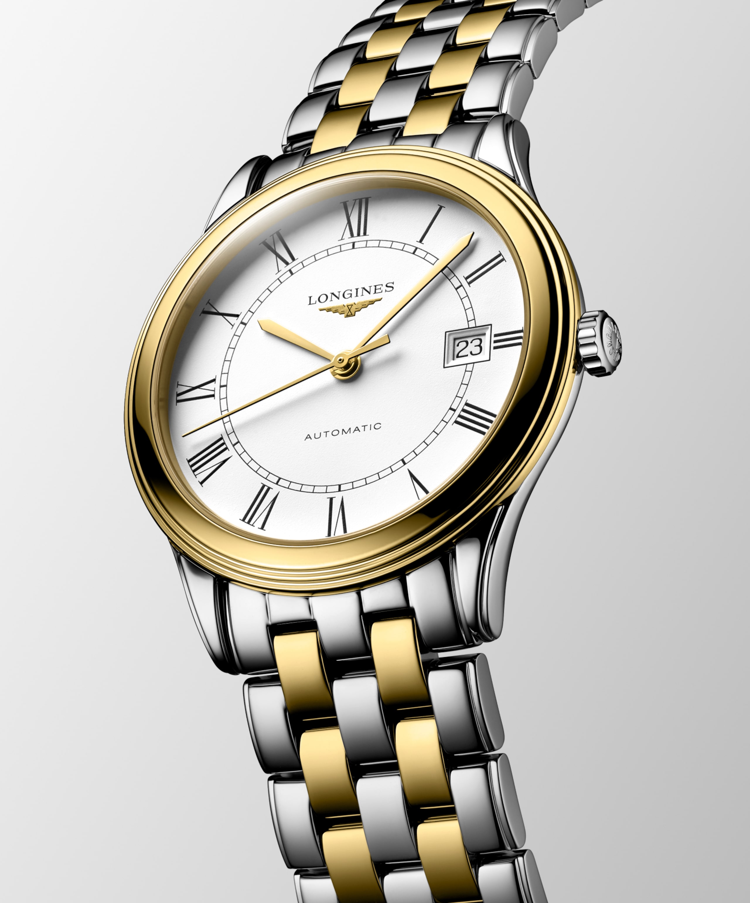 Longines FLAGSHIP CLASSIC automatic stainless steel and yellow pvd coating Watch - L4.974.3.21.7