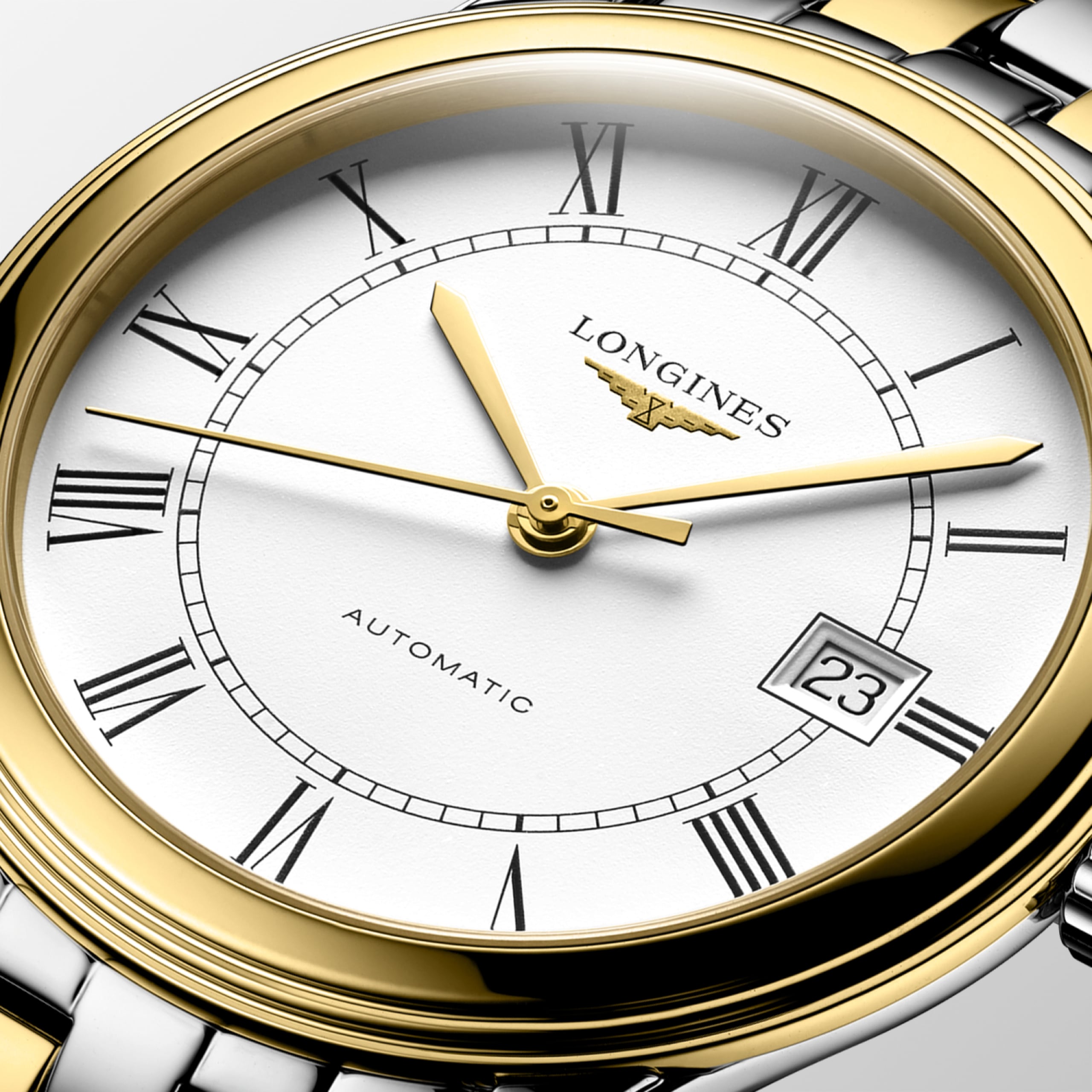 Longines FLAGSHIP CLASSIC automatic stainless steel and yellow pvd coating Watch - L4.974.3.21.7
