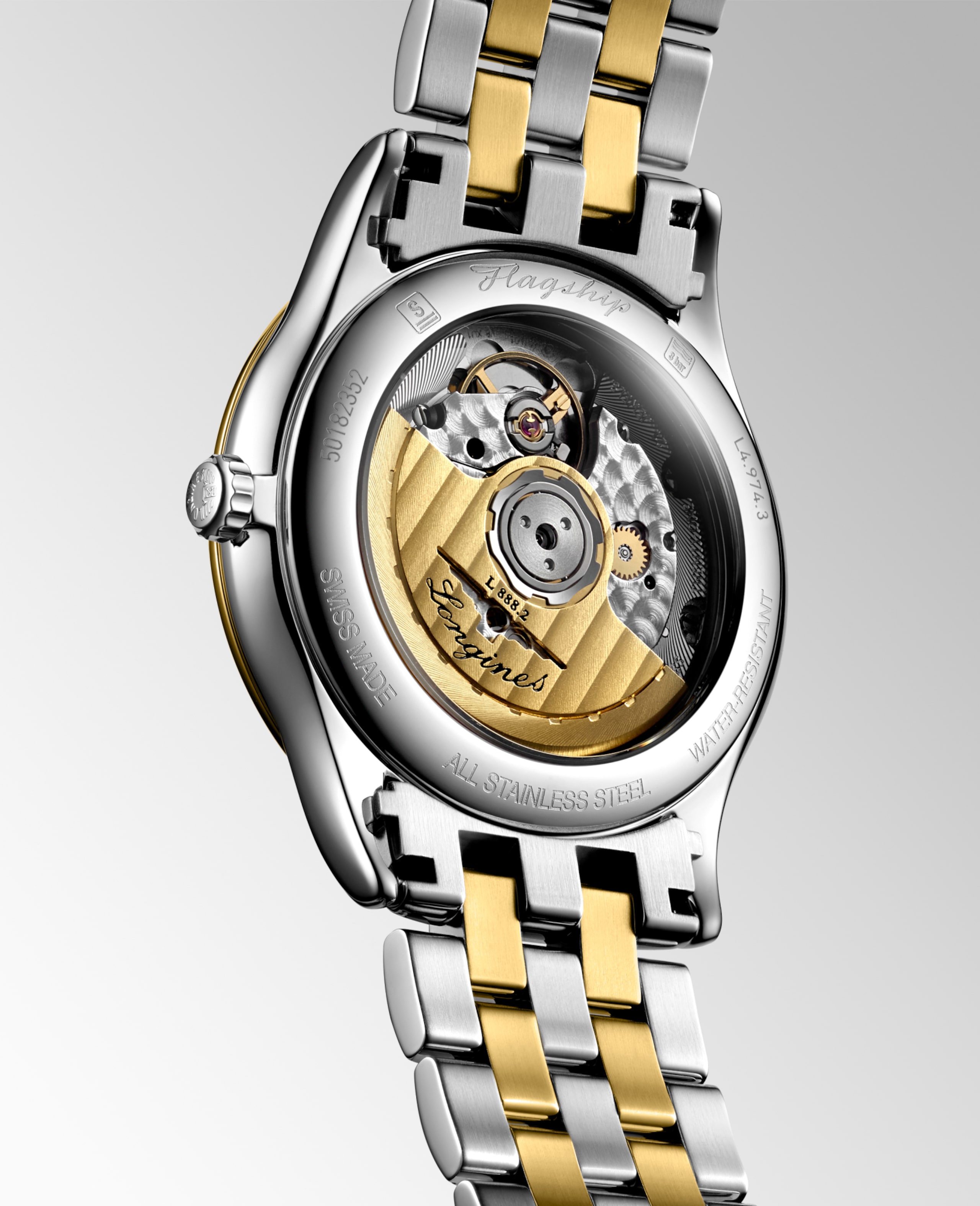 Longines FLAGSHIP CLASSIC automatyczny stal szlachetna i pvd w odcieniu żółtego złota Watch - L4.974.3.22.7