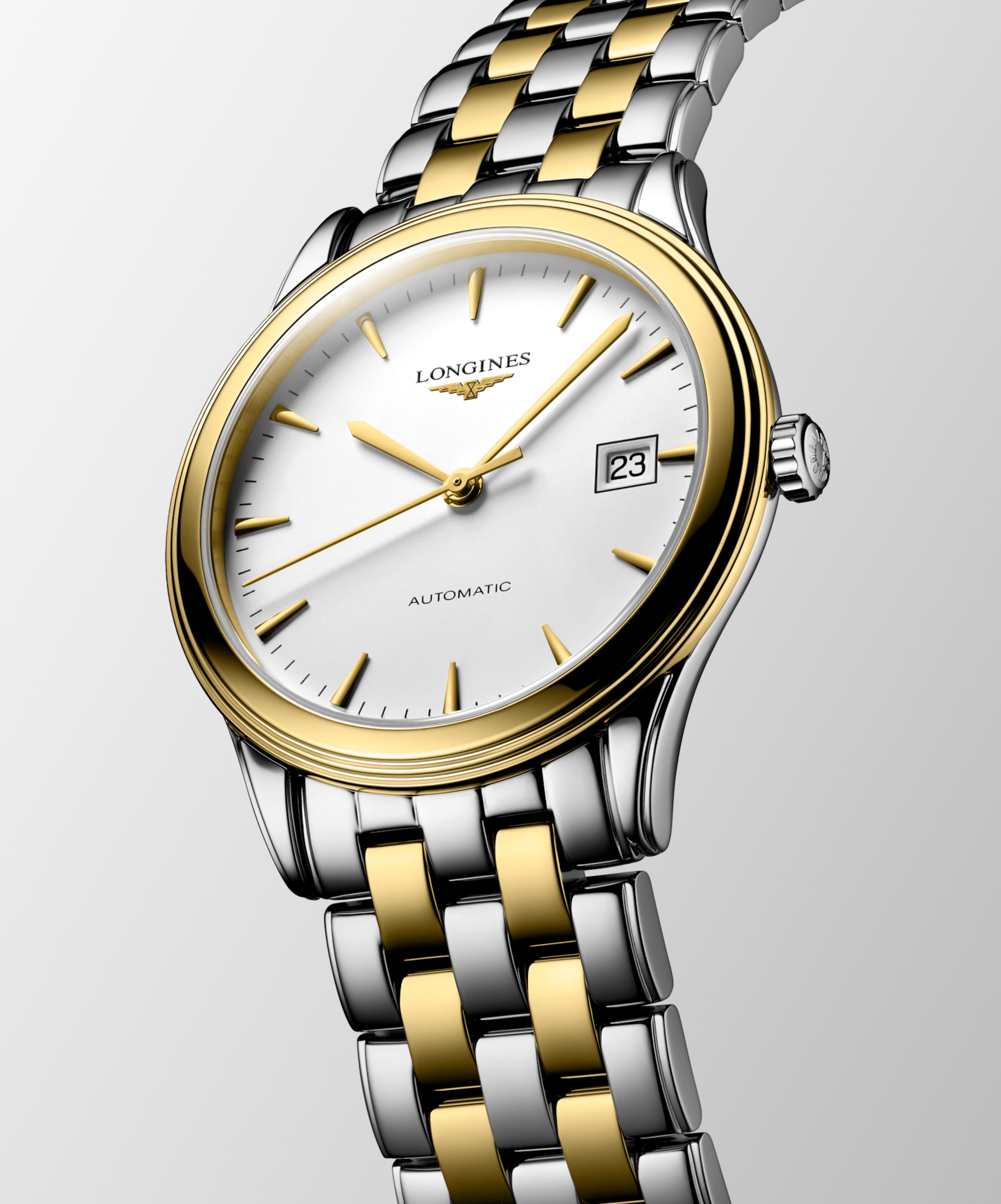Longines FLAGSHIP CLASSIC automatyczny stal szlachetna i pvd w odcieniu żółtego złota Watch - L4.974.3.22.7