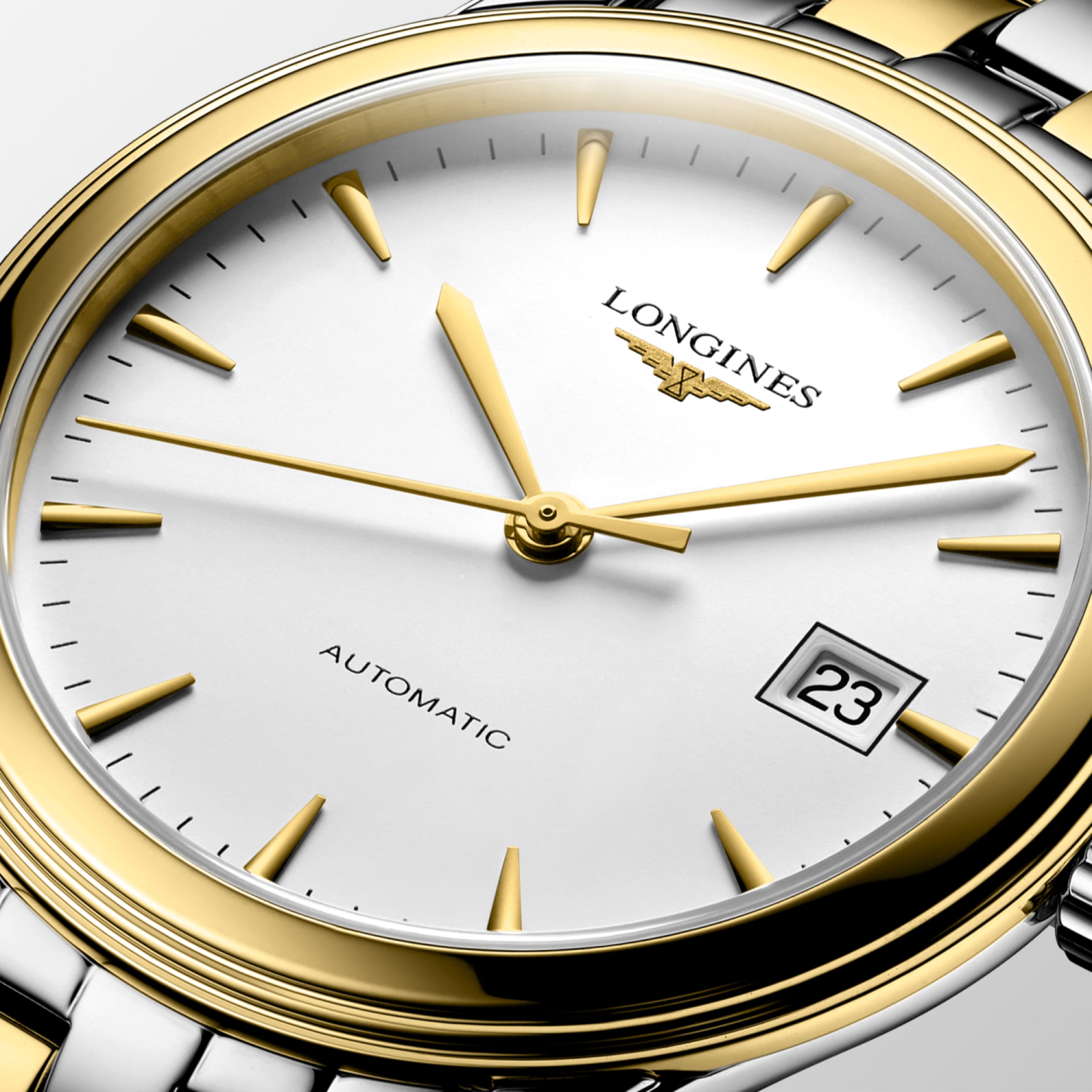Longines FLAGSHIP CLASSIC automatyczny stal szlachetna i pvd w odcieniu żółtego złota Watch - L4.974.3.22.7