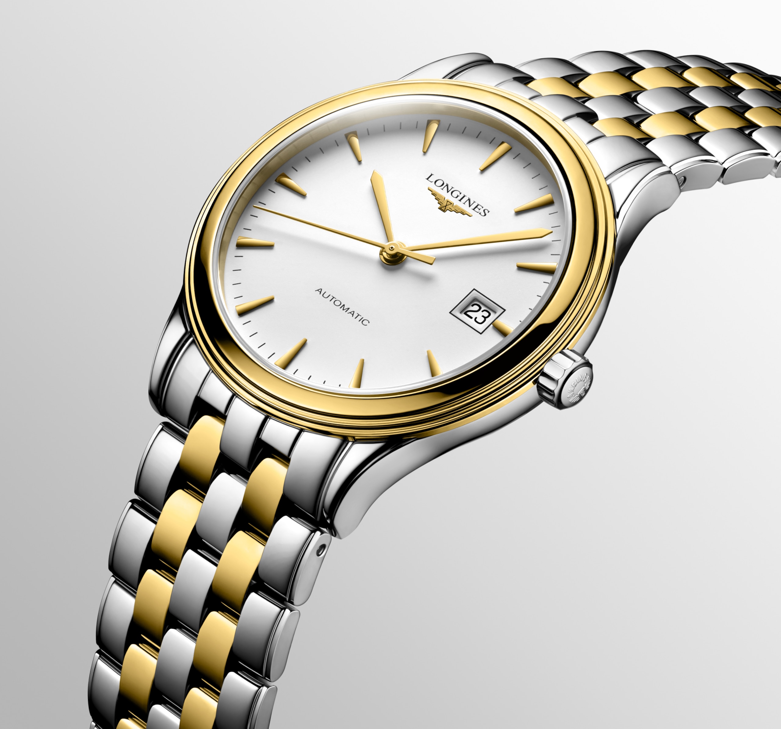 Longines FLAGSHIP CLASSIC automatyczny stal szlachetna i pvd w odcieniu żółtego złota Watch - L4.974.3.22.7