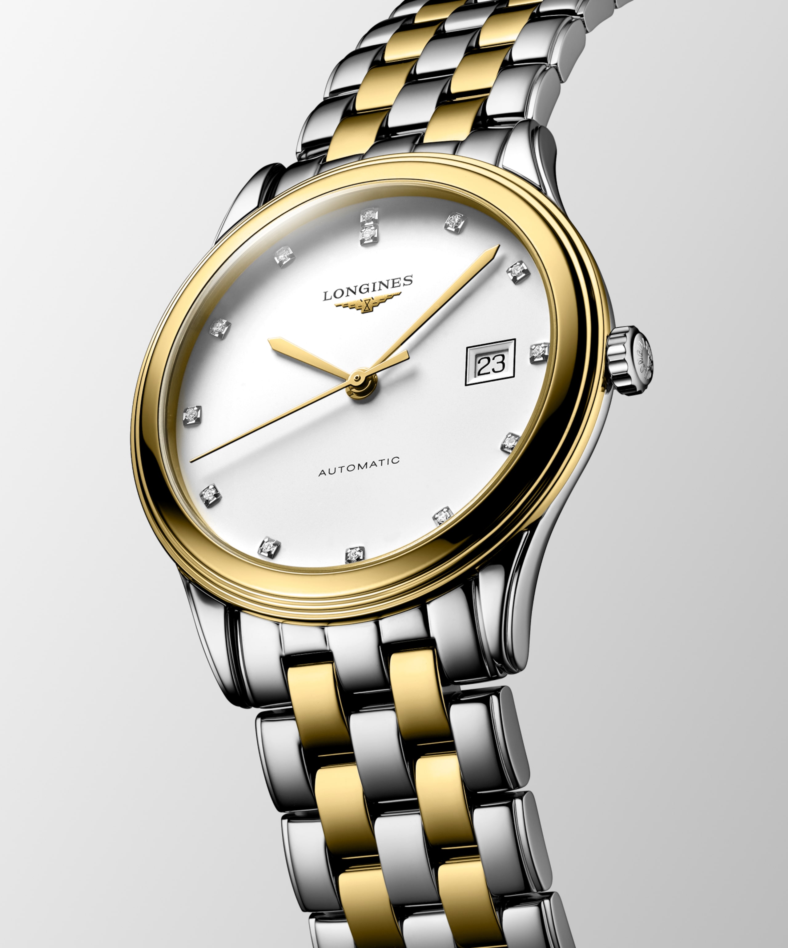 Longines FLAGSHIP CLASSIC automatic stainless steel and yellow pvd coating Watch - L4.974.3.27.7