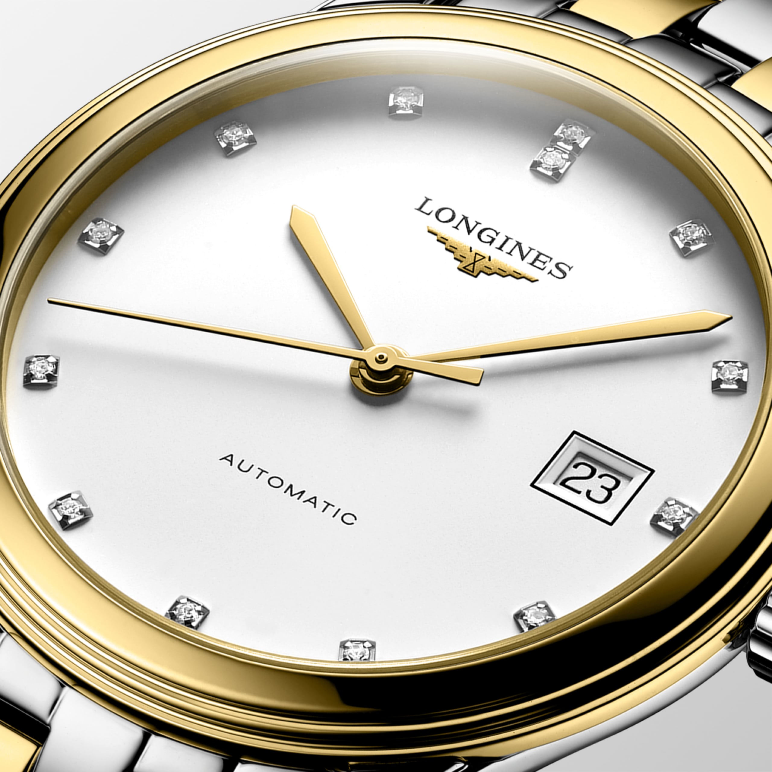 Longines FLAGSHIP CLASSIC automatic stainless steel and yellow pvd coating Watch - L4.974.3.27.7