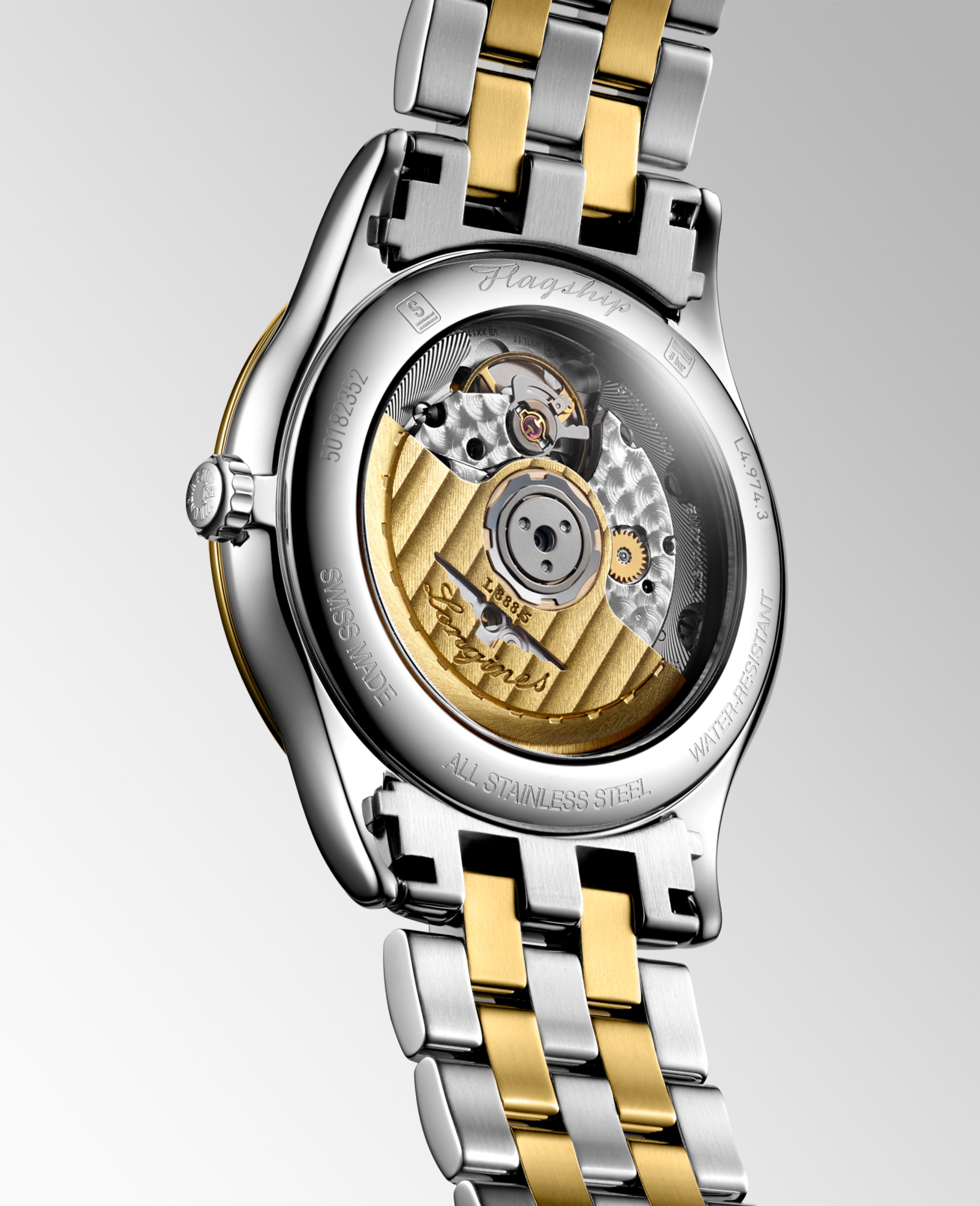 Longines FLAGSHIP CLASSIC automatyczny stal szlachetna i pvd w odcieniu żółtego złota Watch - L4.974.3.37.7