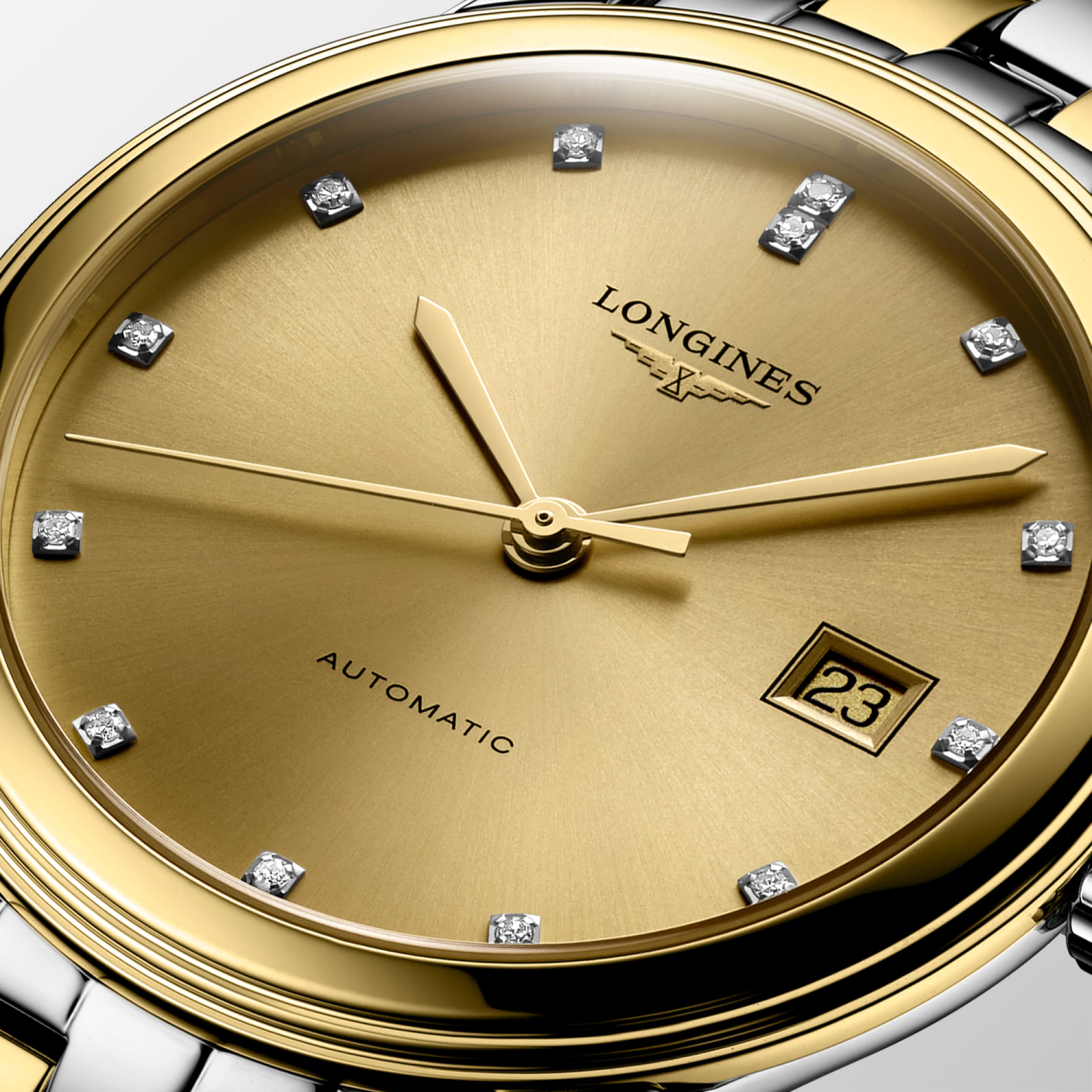 Longines FLAGSHIP CLASSIC automatyczny stal szlachetna i pvd w odcieniu żółtego złota Watch - L4.974.3.37.7