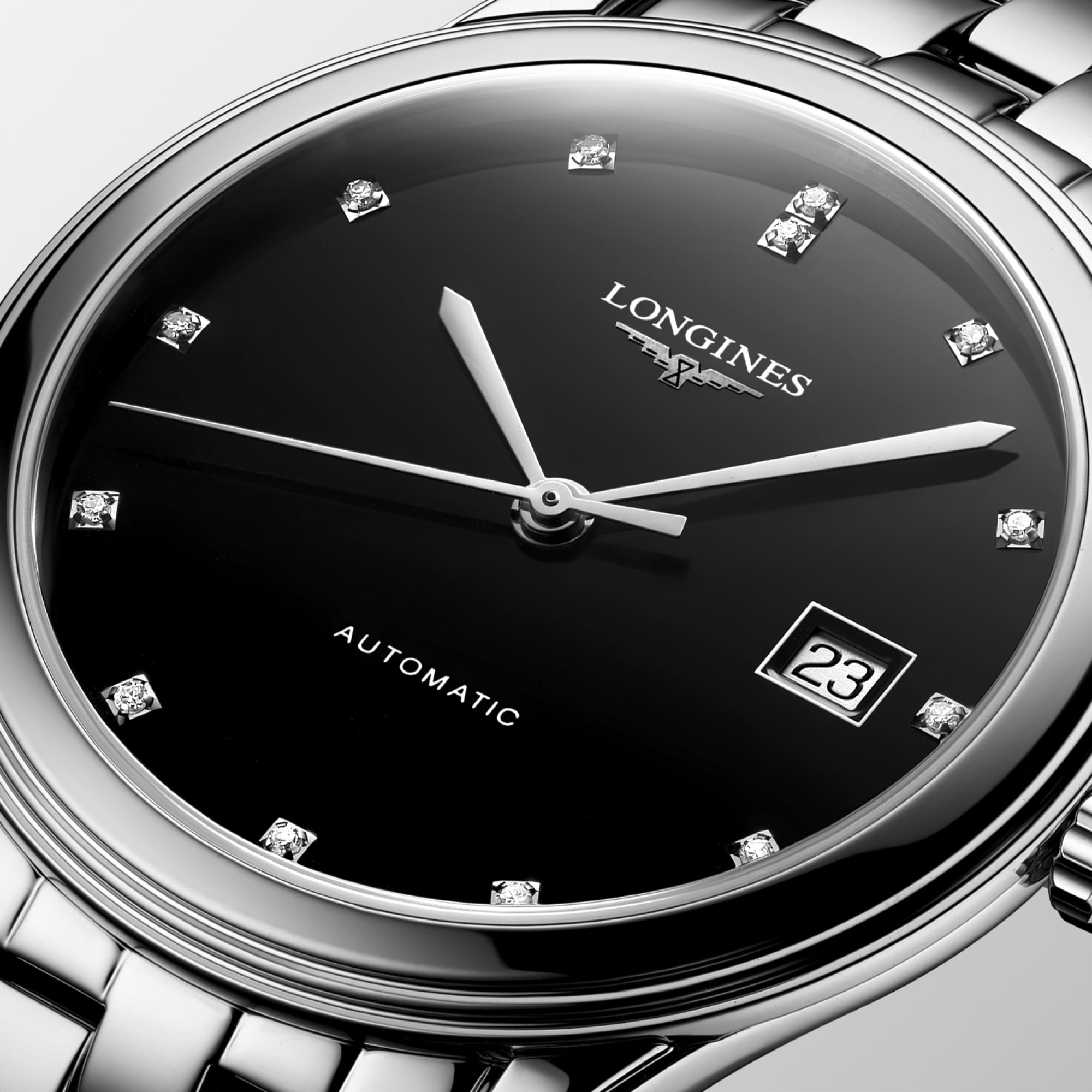 フラッグシップ クラシック 自動巻、ステンレススティール、ブラック