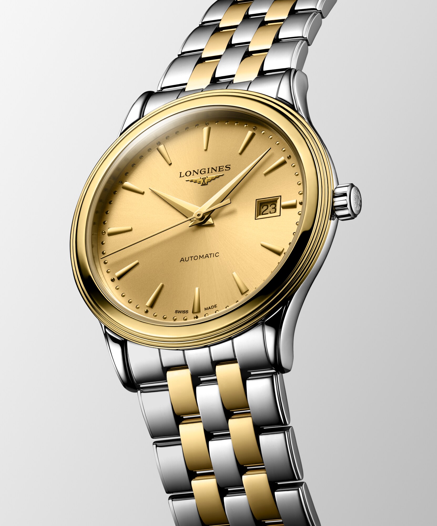 LONGINES flagship腕時計 シルバー/ゴールド　稼動 FLAGSHIP CLASSIC Automatic, Stainless Steel And Yellow Pvd Coating