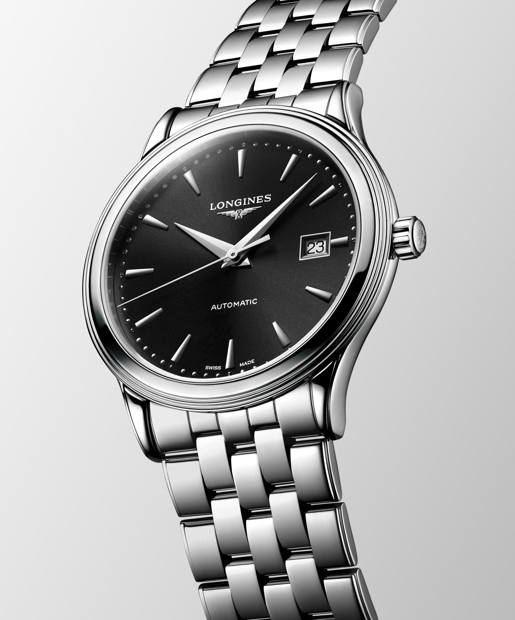 FLAGSHIP CLASSIC Automatic, Stainless Steel, Sunray Black Dial