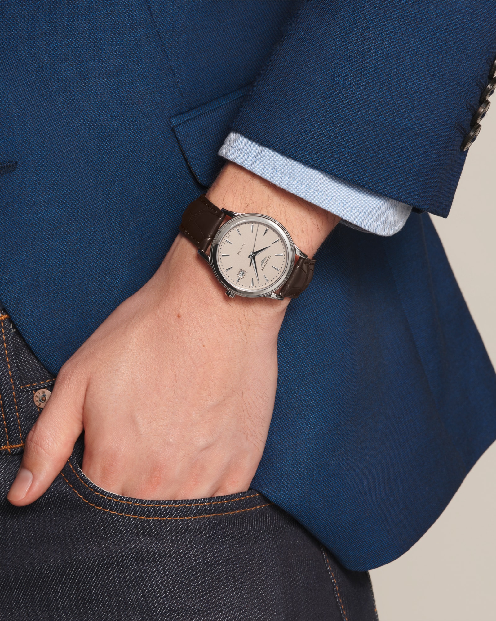 FLAGSHIP CLASSIC | Ø 40.00 mm, Beige | L4.984.4.79.2 | LONGINES US