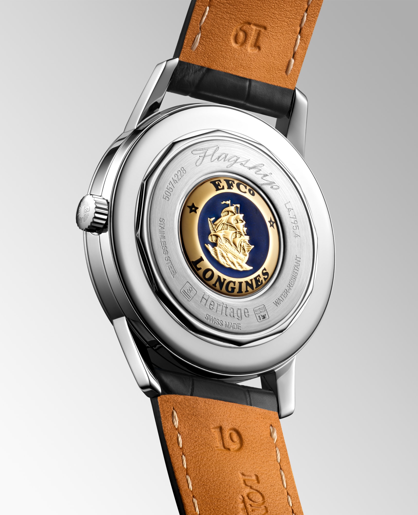 【稼動/新品電池】LONGINES FLAGSHIP HERITAGE 腕時計 フラッグシップ ヘリテージ 自動巻、ステンレススティール、ブラック