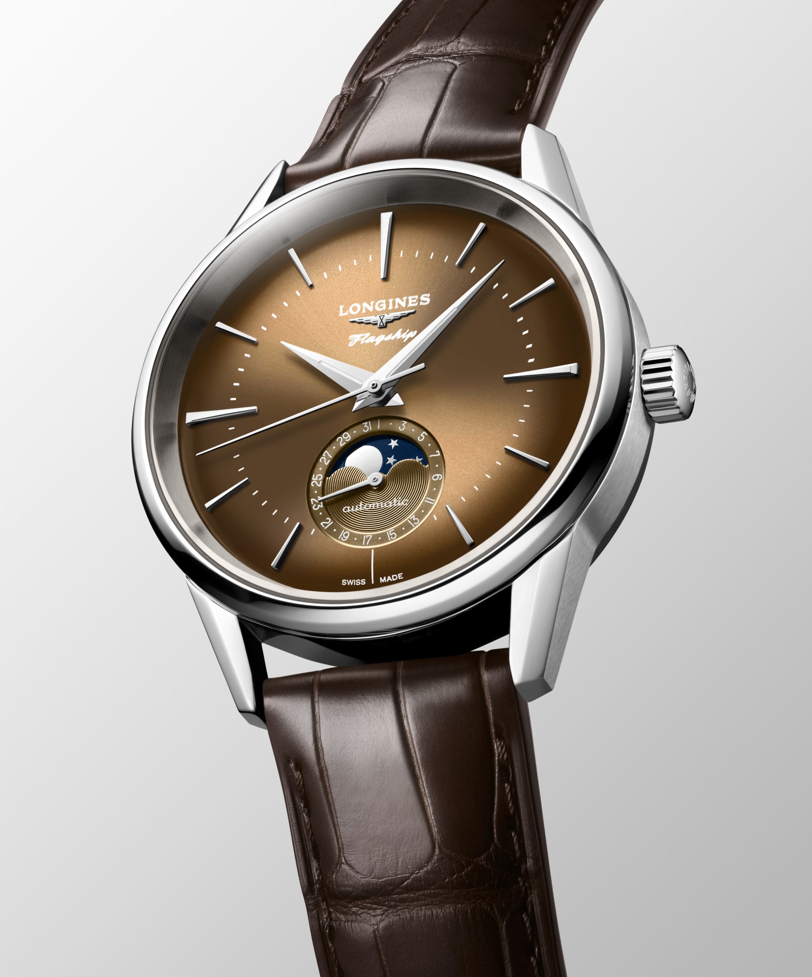 FLAGSHIP HERITAGE MOONPHASE | Ø 38.50 mm, Sunray Beige | L4.815.4