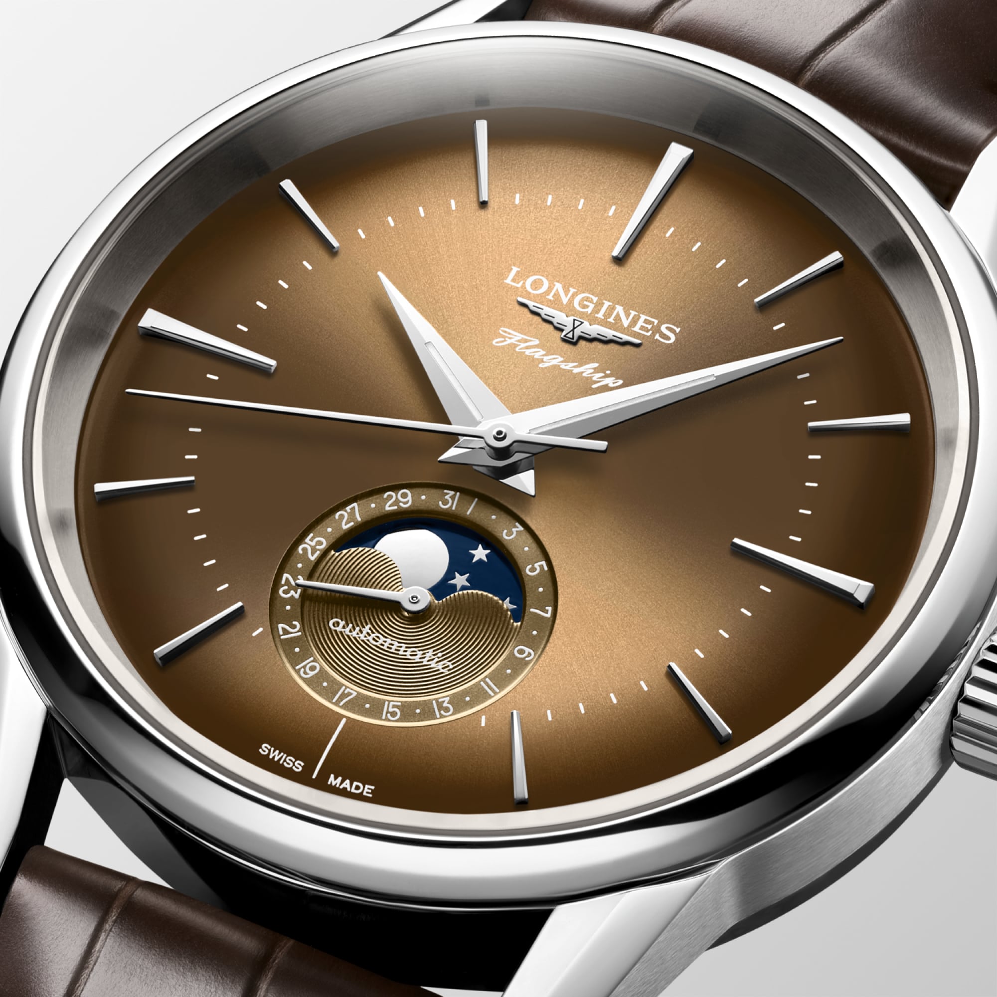 FLAGSHIP HERITAGE MOONPHASE | Ø 38.50 mm, Sunray Beige | L4.815.4