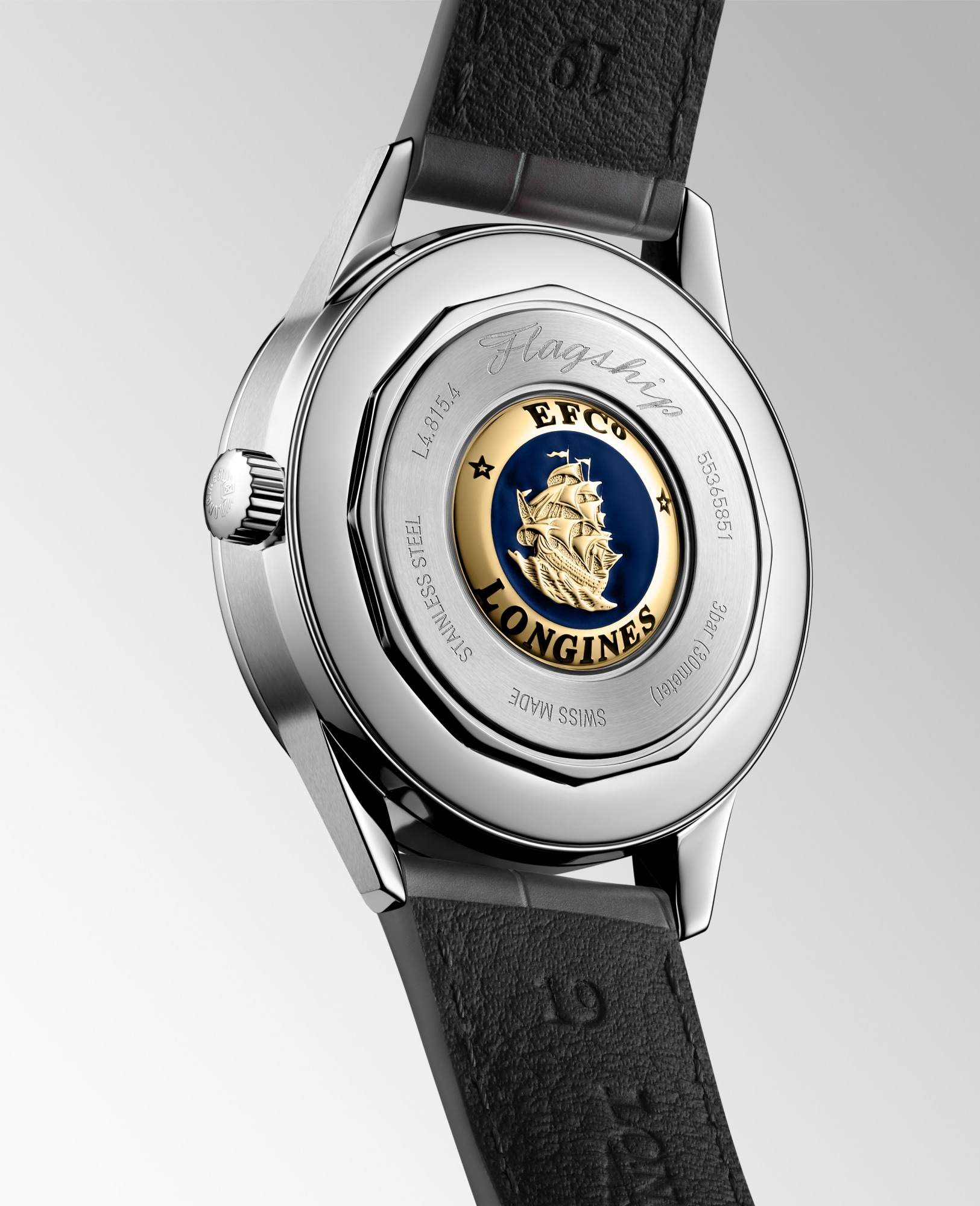 longines 時計 FLAGSHIP HERITAGE MOONPHASE | Ø 38.50 mm, Sunray Silver | L4.815.4