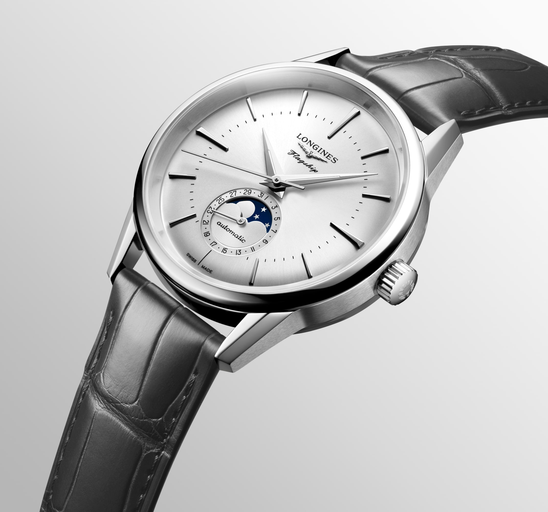 FLAGSHIP HERITAGE MOONPHASE | Ø 38.50 mm, シルバー「サンレイ