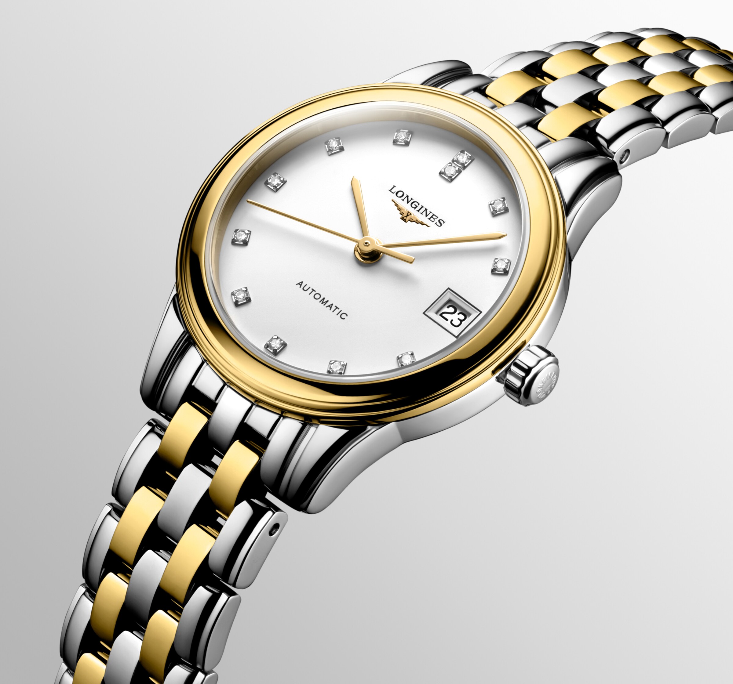 Longines FLAGSHIP Automatic Stainless steel and yellow PVD coating Watch - L4.274.3.27.7