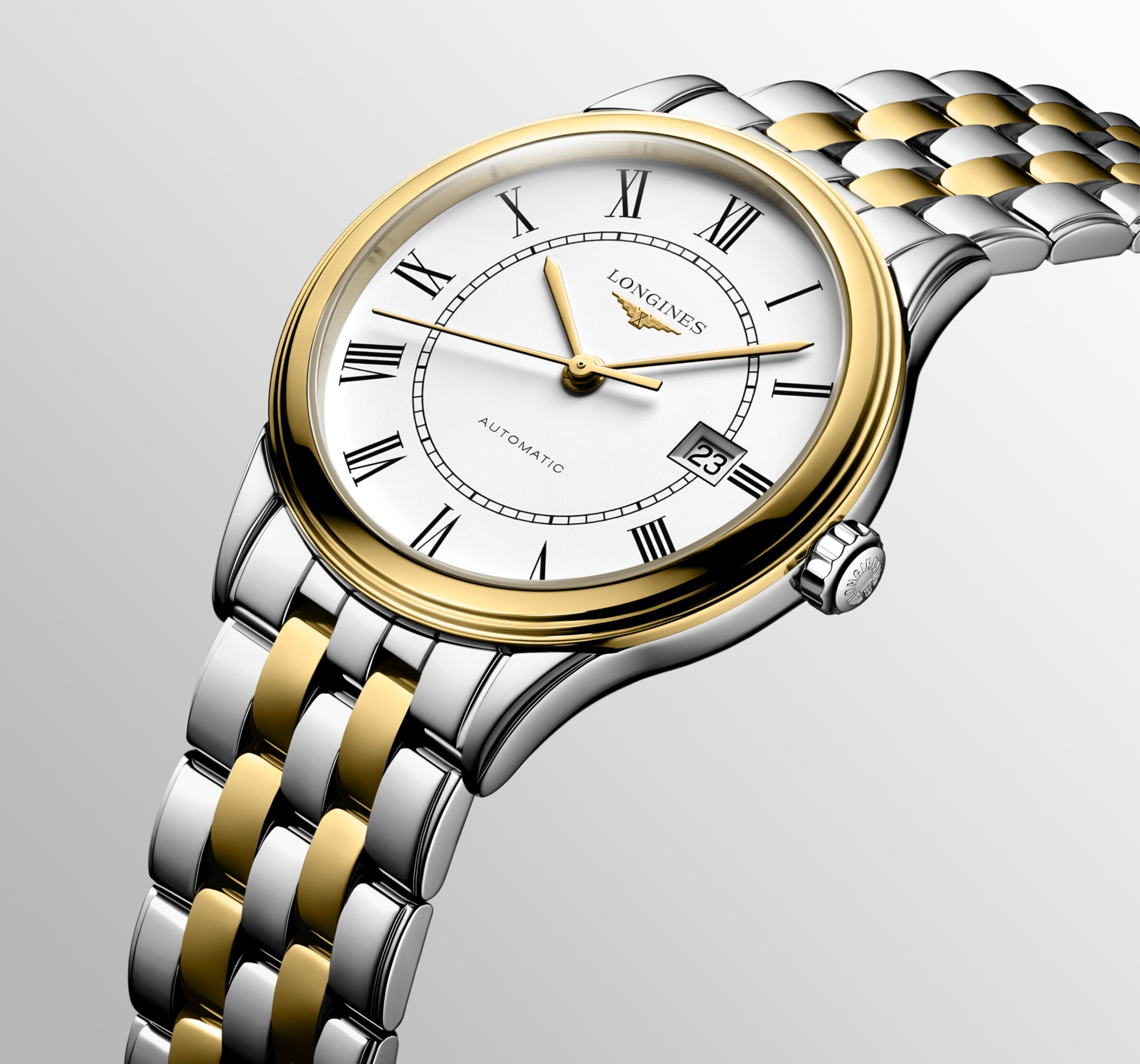Longines FLAGSHIP Automatic Stainless steel and yellow PVD coating Watch - L4.374.3.21.7