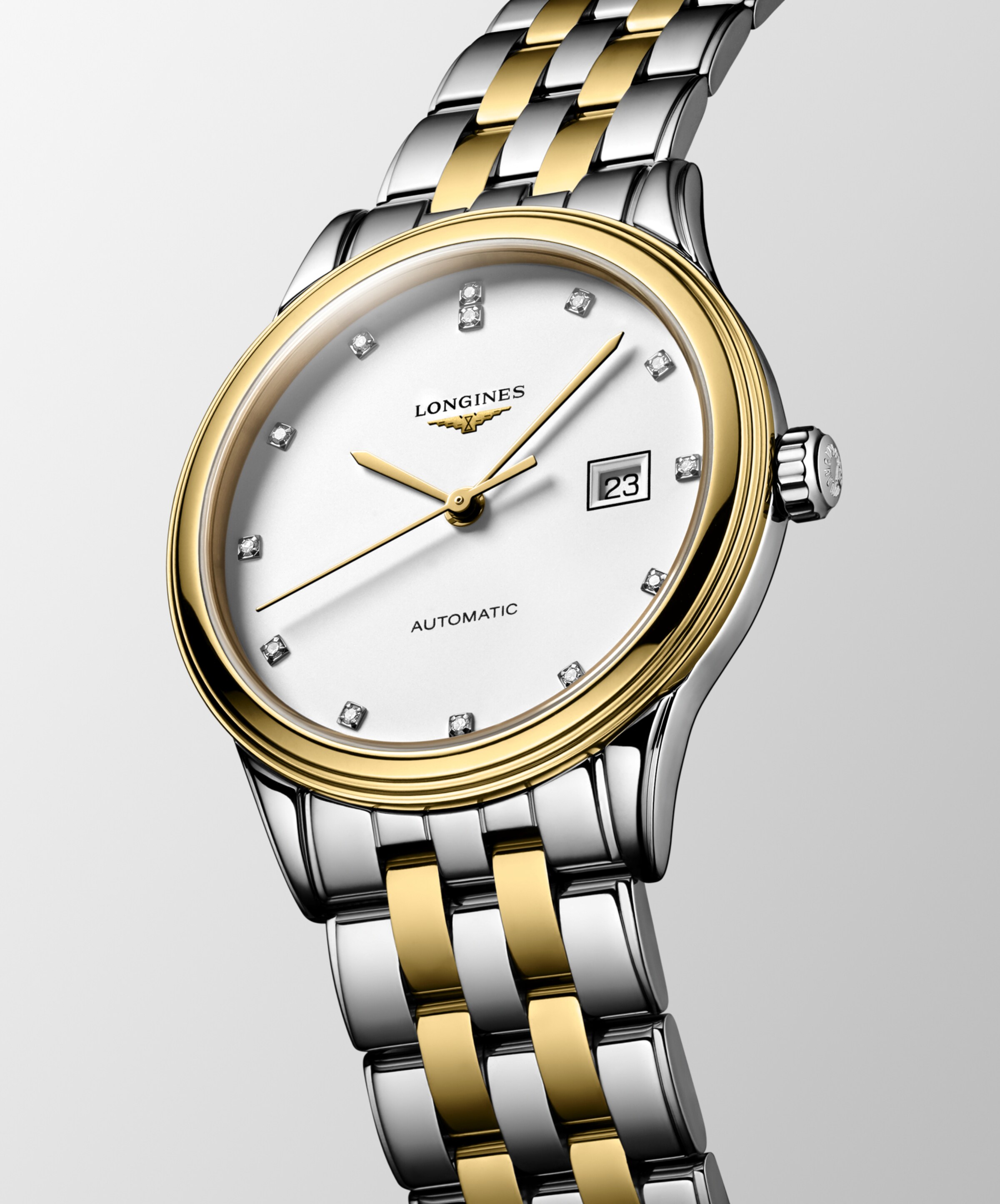 Longines FLAGSHIP Automatic Stainless steel and yellow PVD coating Watch - L4.374.3.27.7