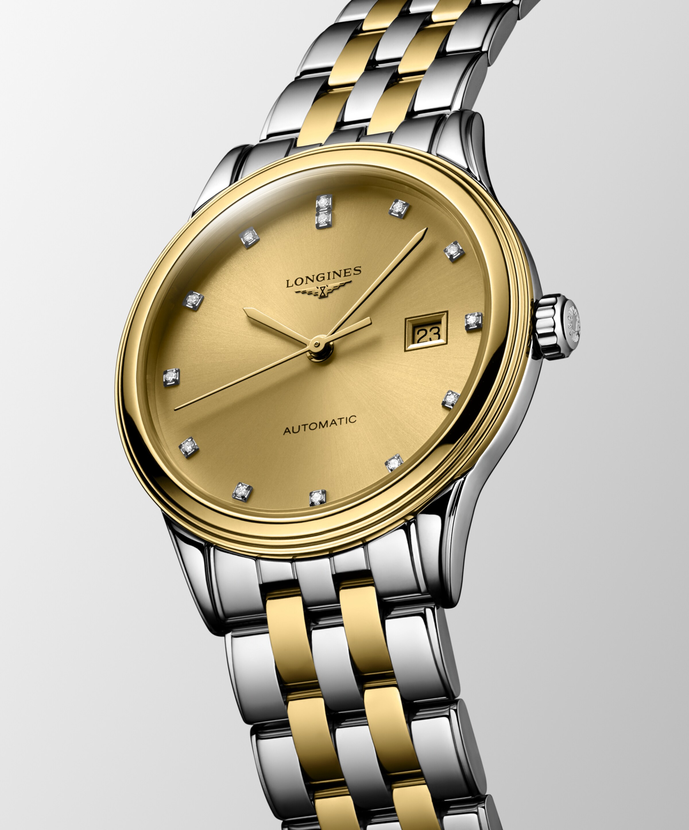 Longines FLAGSHIP Automatic Stainless steel and yellow PVD coating Watch - L4.374.3.37.7