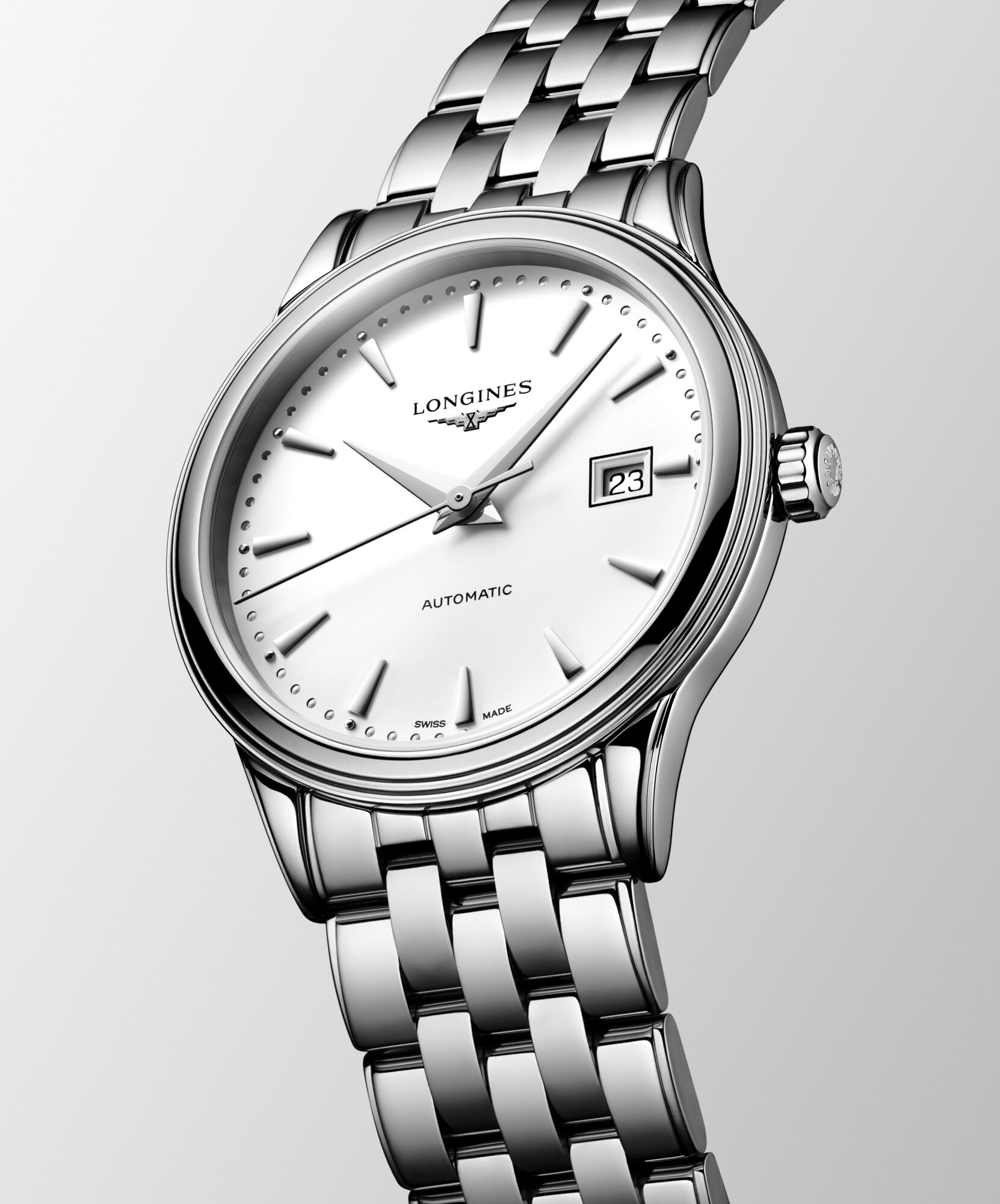 FLAGSHIP CLASSIC Automatic, Stainless Steel, White Matt Dial