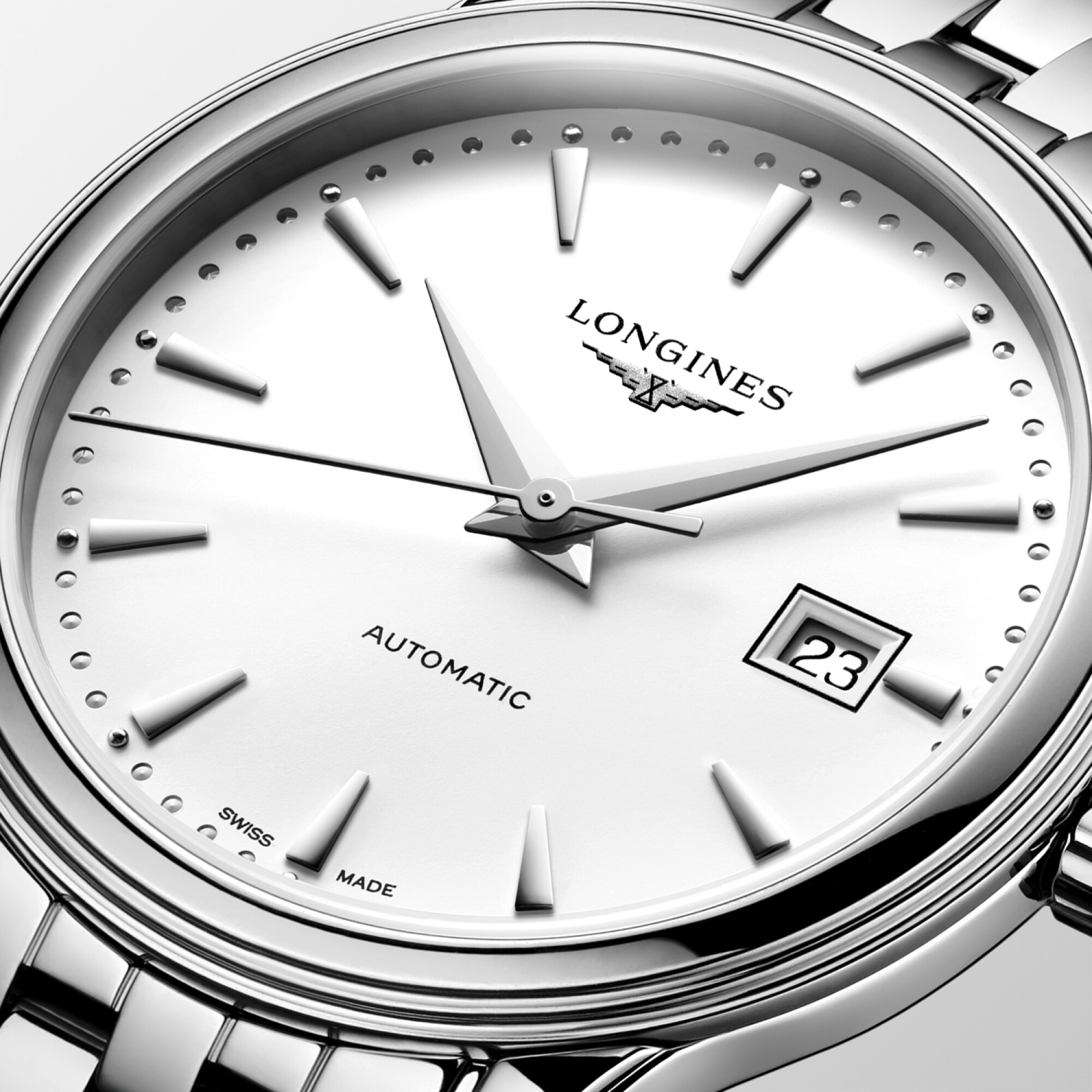 FLAGSHIP CLASSIC Automatic, Stainless Steel, White Matt Dial