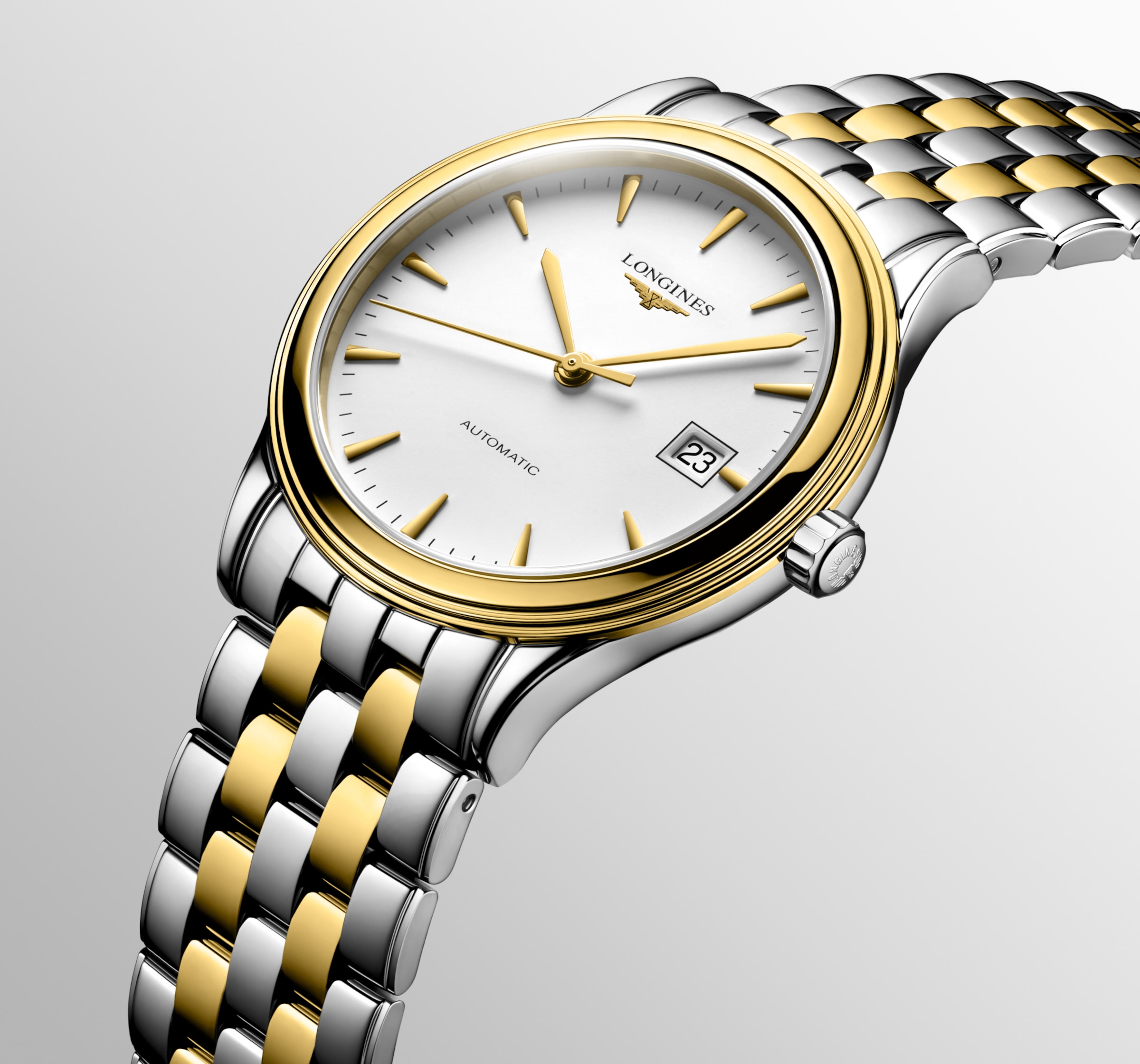 Longines FLAGSHIP Automatic Stainless steel and yellow PVD coating Watch - L4.974.3.22.7