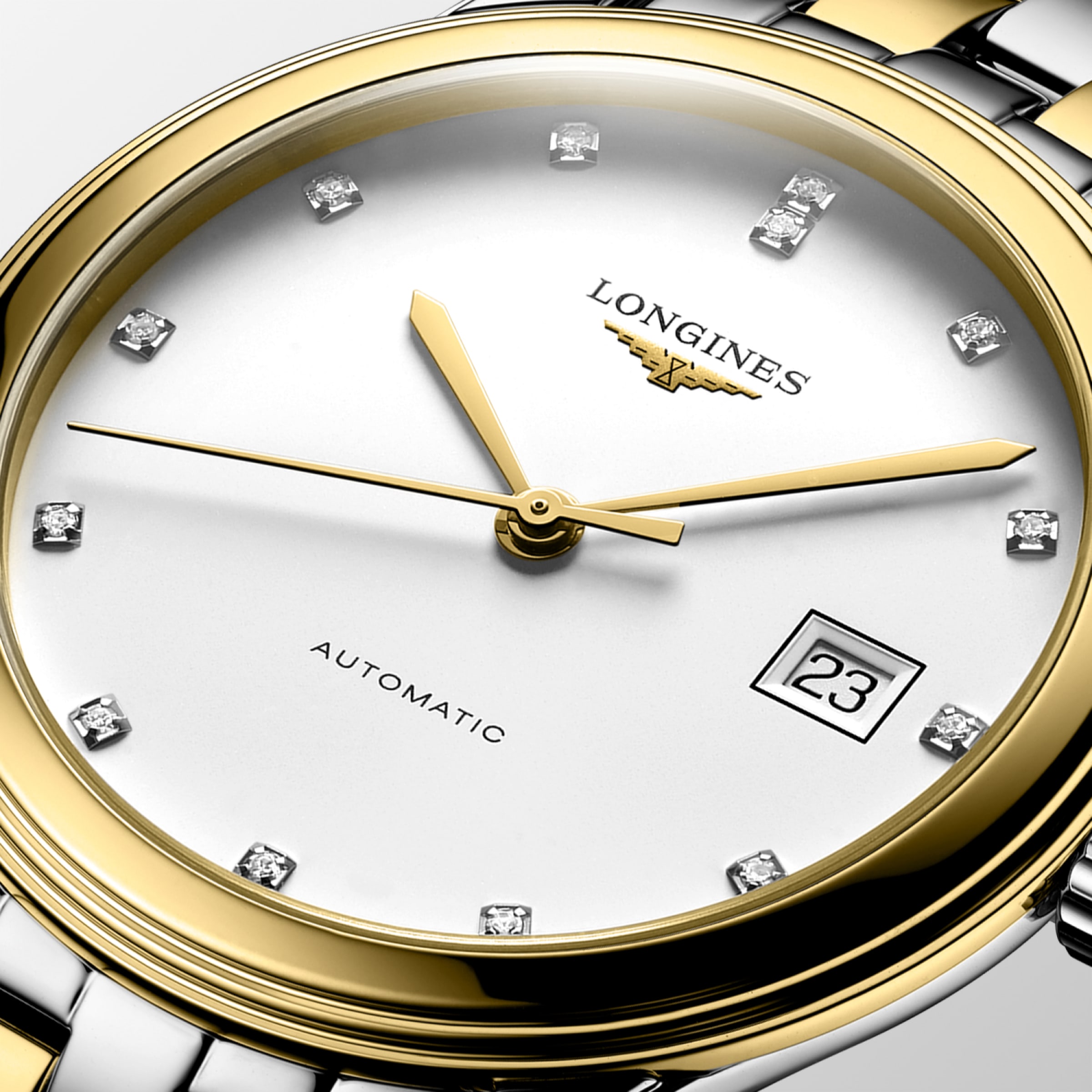 Longines FLAGSHIP Automatic Stainless steel and yellow PVD coating Watch - L4.974.3.27.7