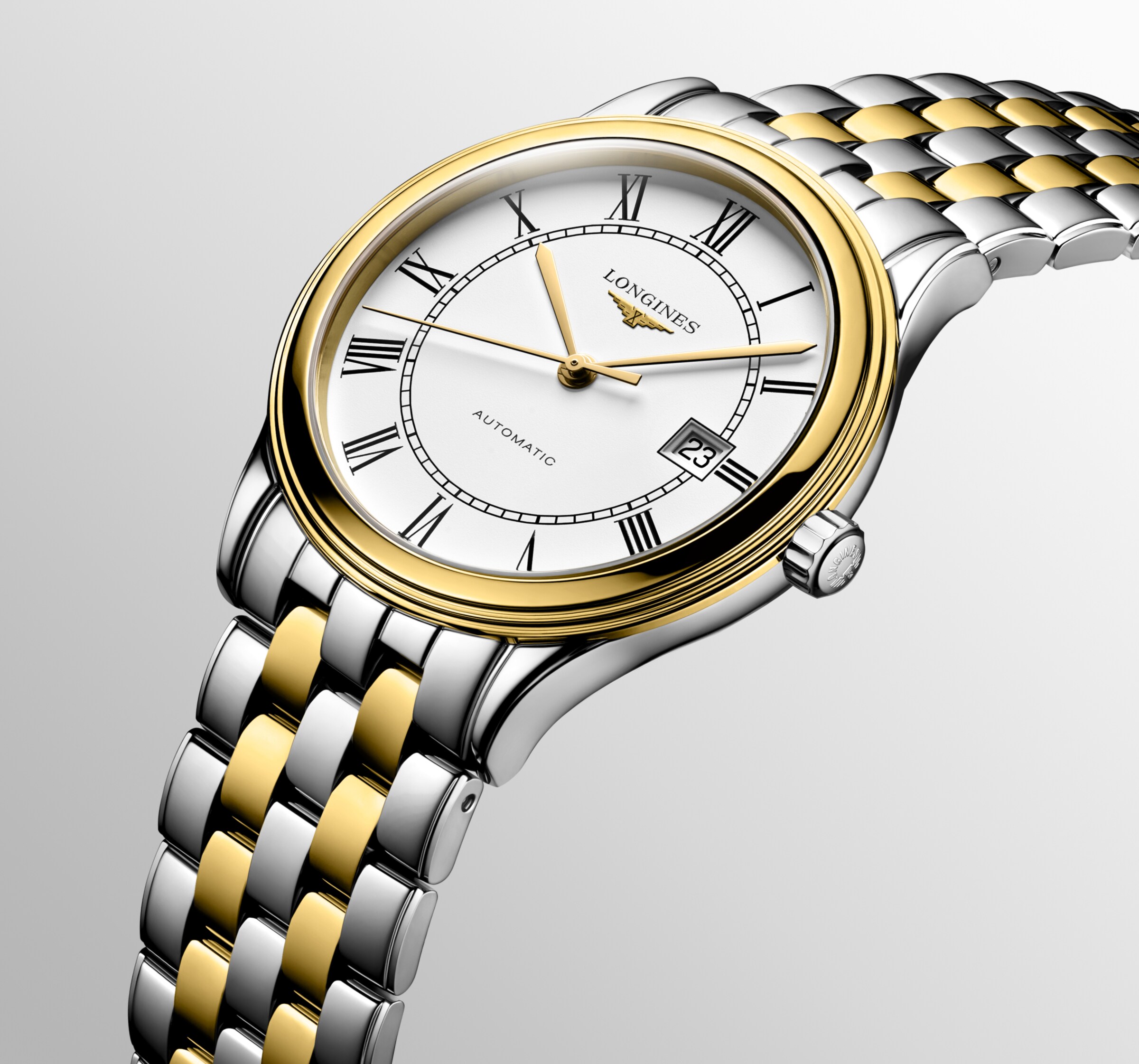 Longines FLAGSHIP Automatic Stainless steel and yellow PVD coating Watch - L4.984.3.21.7